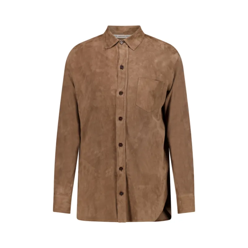Pablo Unlined Lamb Suede Shirt made by Meta Campania Collective