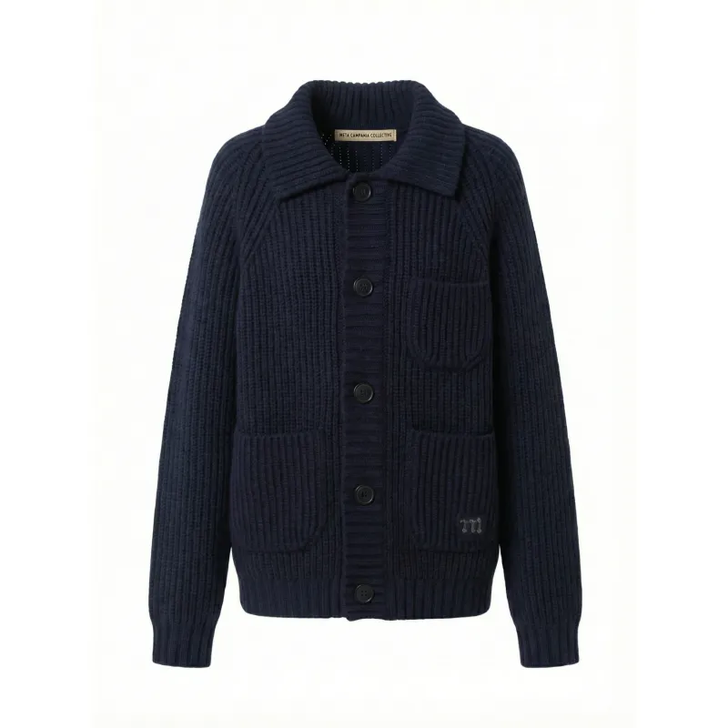 Michel Exaggerated Rib Cashmere Shirt Jacket made by Meta Campania Collective