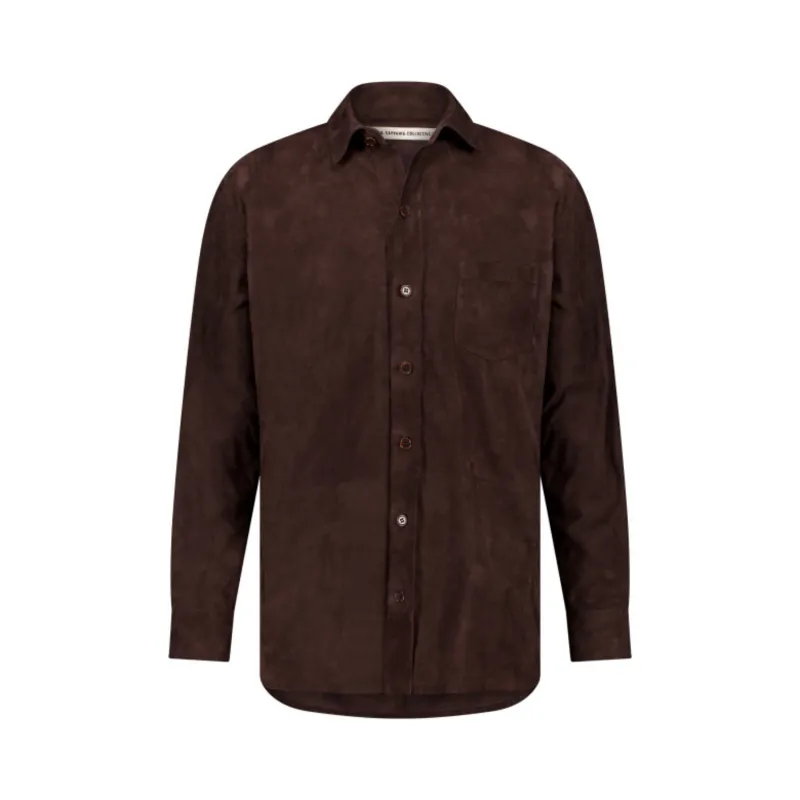 Pablo Exaggerated Unlined Lamb Suede Shirt made by Meta Campania Collective