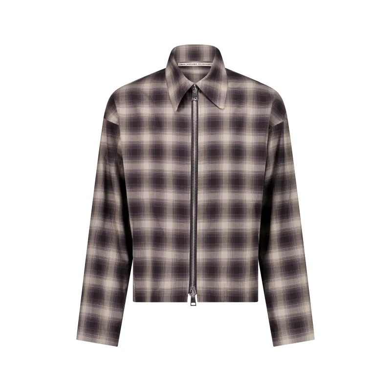 Tino Cotton Check Shirting Collar Blouson made by Meta Campania Collective