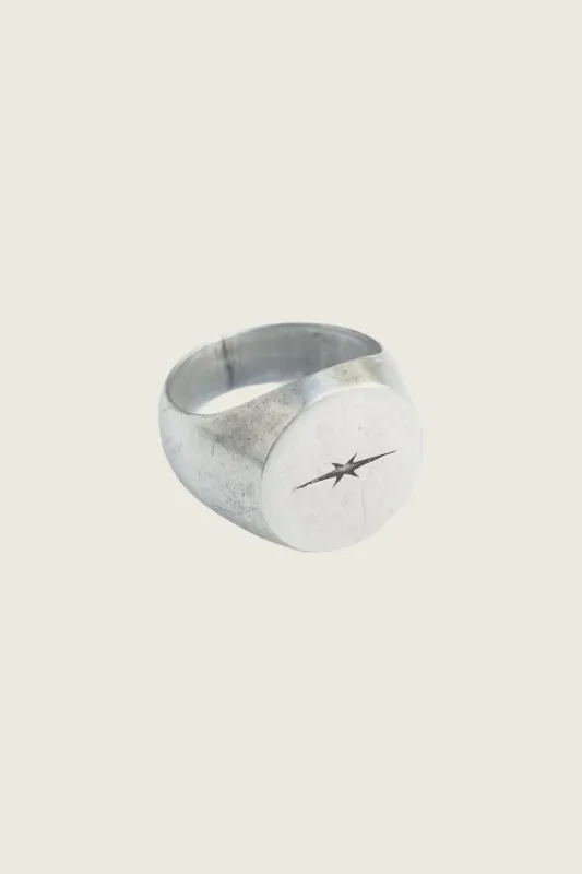 STAR LOGO SIGNET RING made by PHIPPS