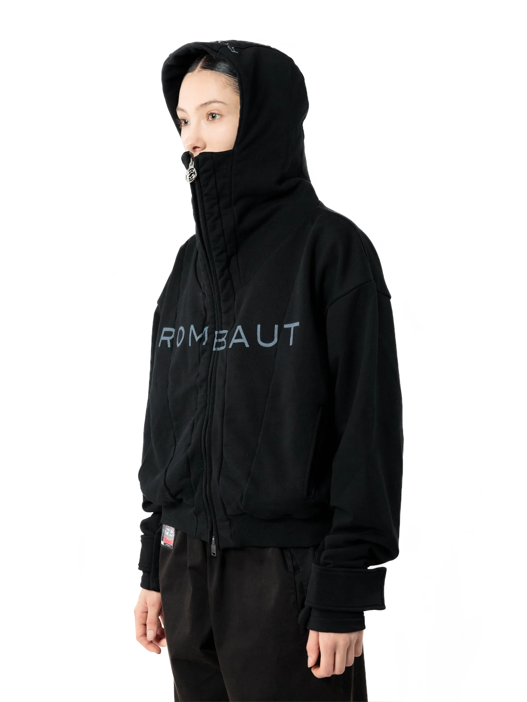 ZIPPER HOODIE Black sold by ROMBAUT product image thumbnail 2