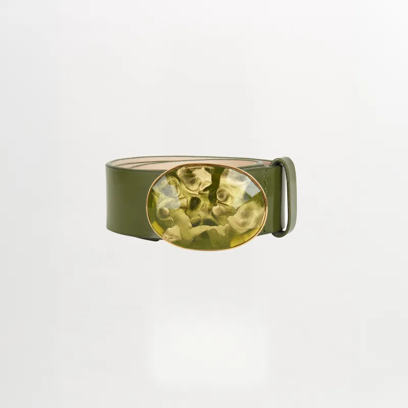 Irene Belt Olive made by Silvia Tcherassi