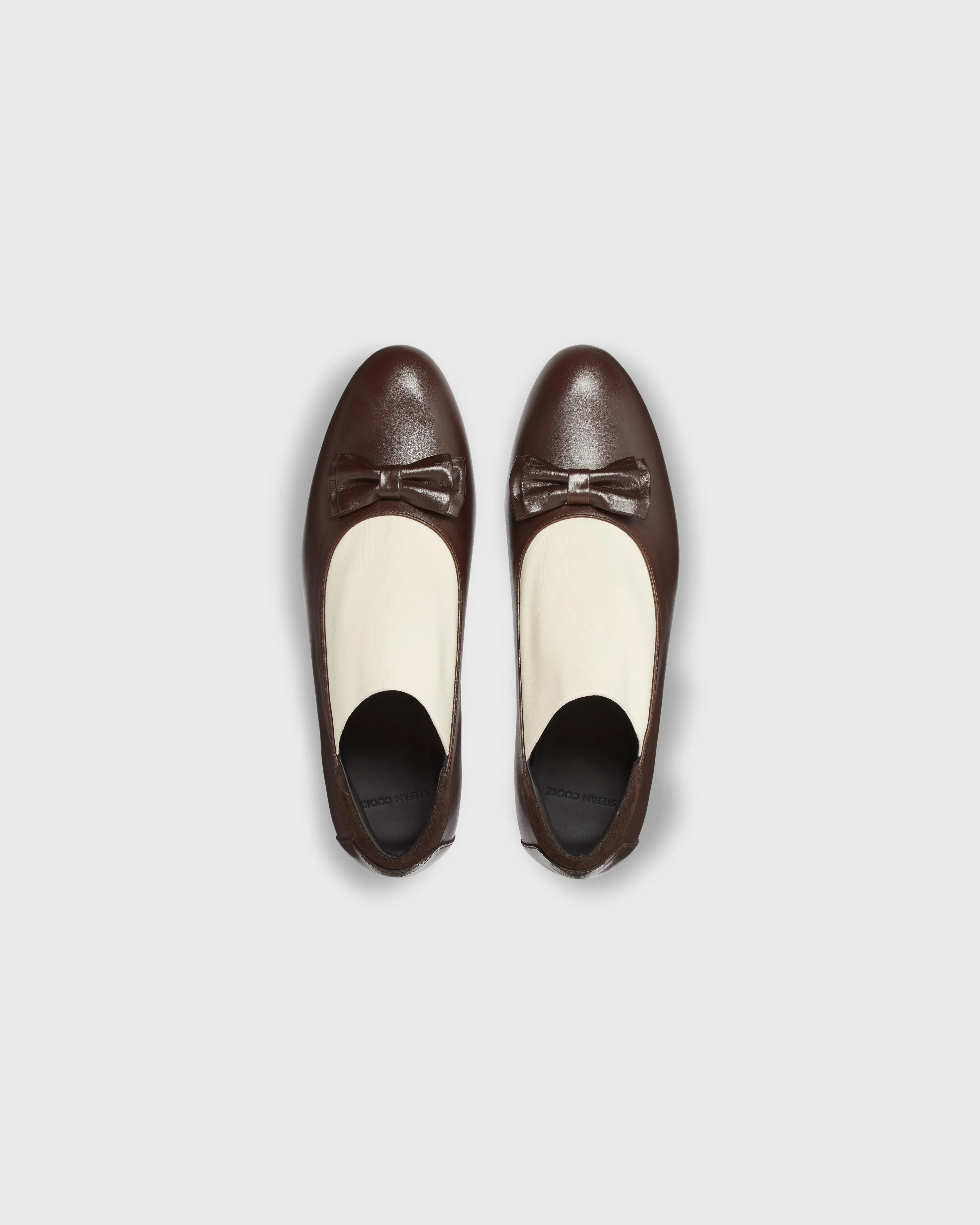 Elastic Opera Shoe in Brown & Ivory sold by Stefan Cooke product image thumbnail 4