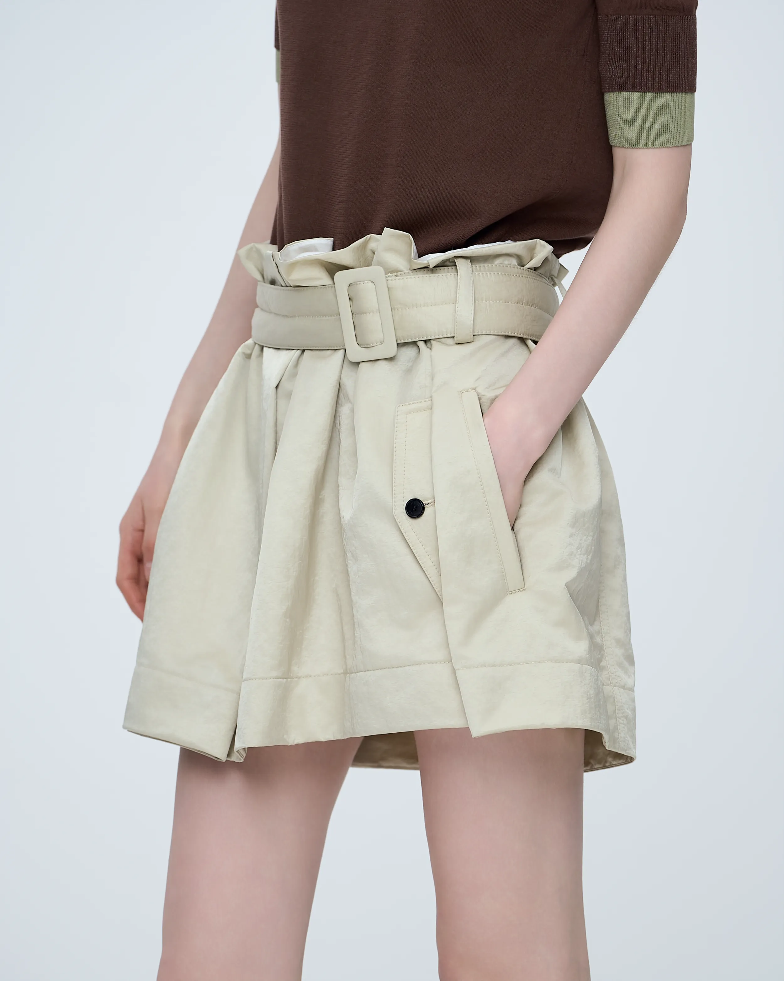 Belted Micro Mini Skirt sold by SYSTEM product image thumbnail 3