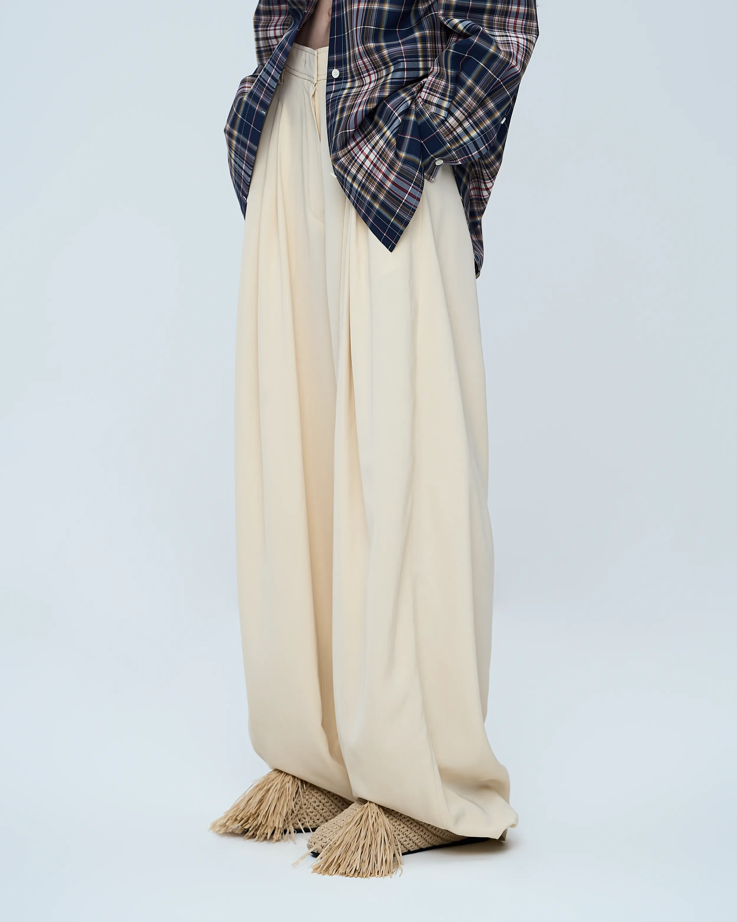 Triple-Tucked Pants sold by SYSTEM product image thumbnail 4