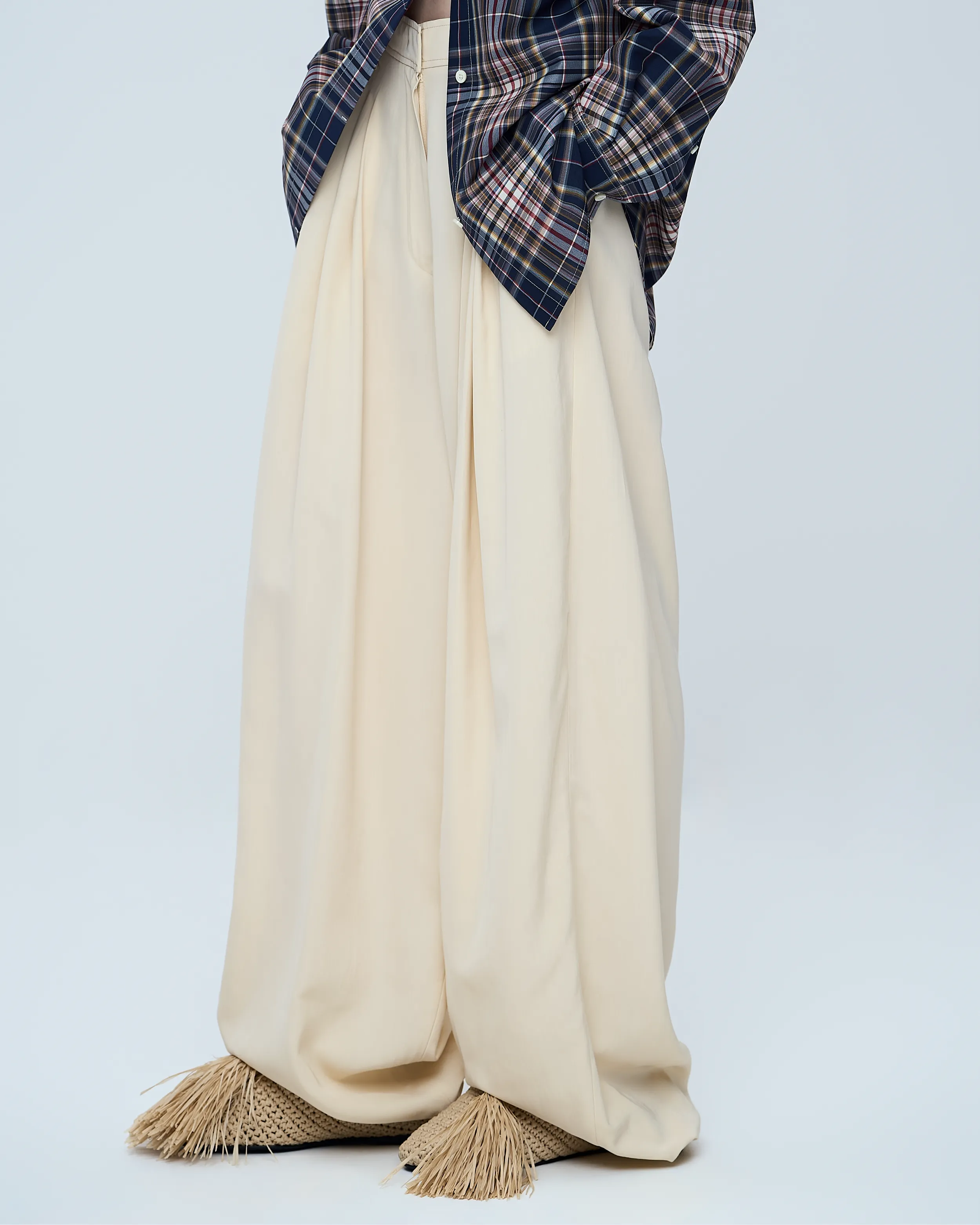 Triple-Tucked Pants sold by SYSTEM product image thumbnail 5