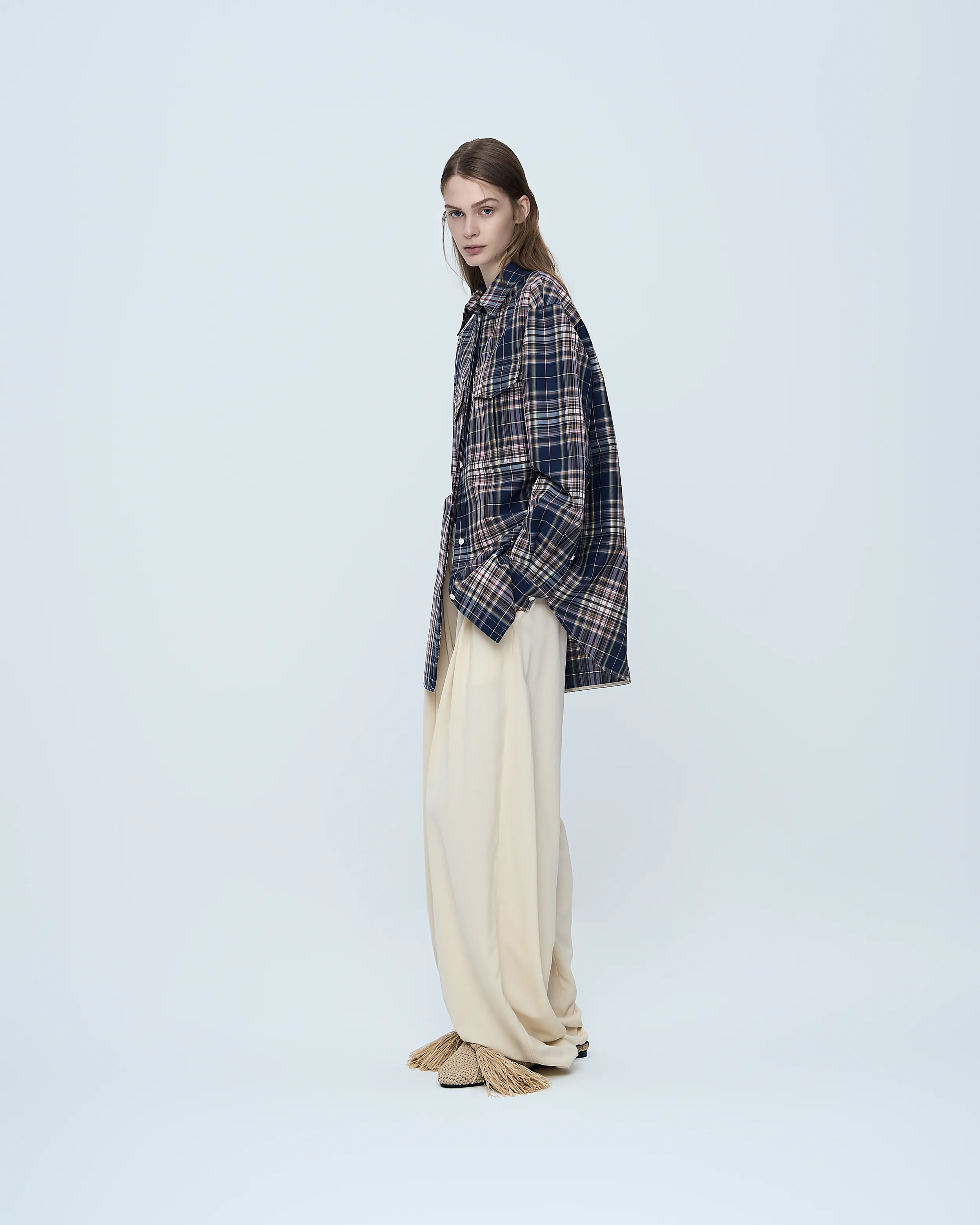 Triple-Tucked Pants sold by SYSTEM product image thumbnail 2