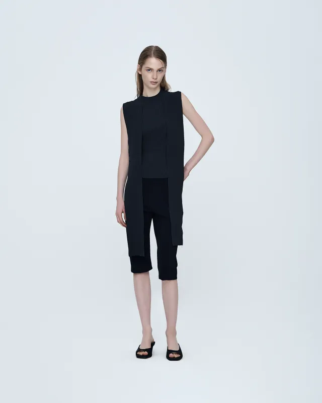 Scarf-Tie Sleeveless Knit Top made by SYSTEM