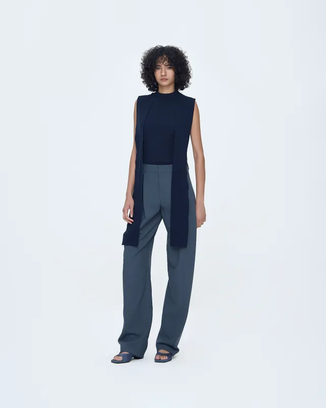 Scarf-Tie Sleeveless Knit Top made by SYSTEM