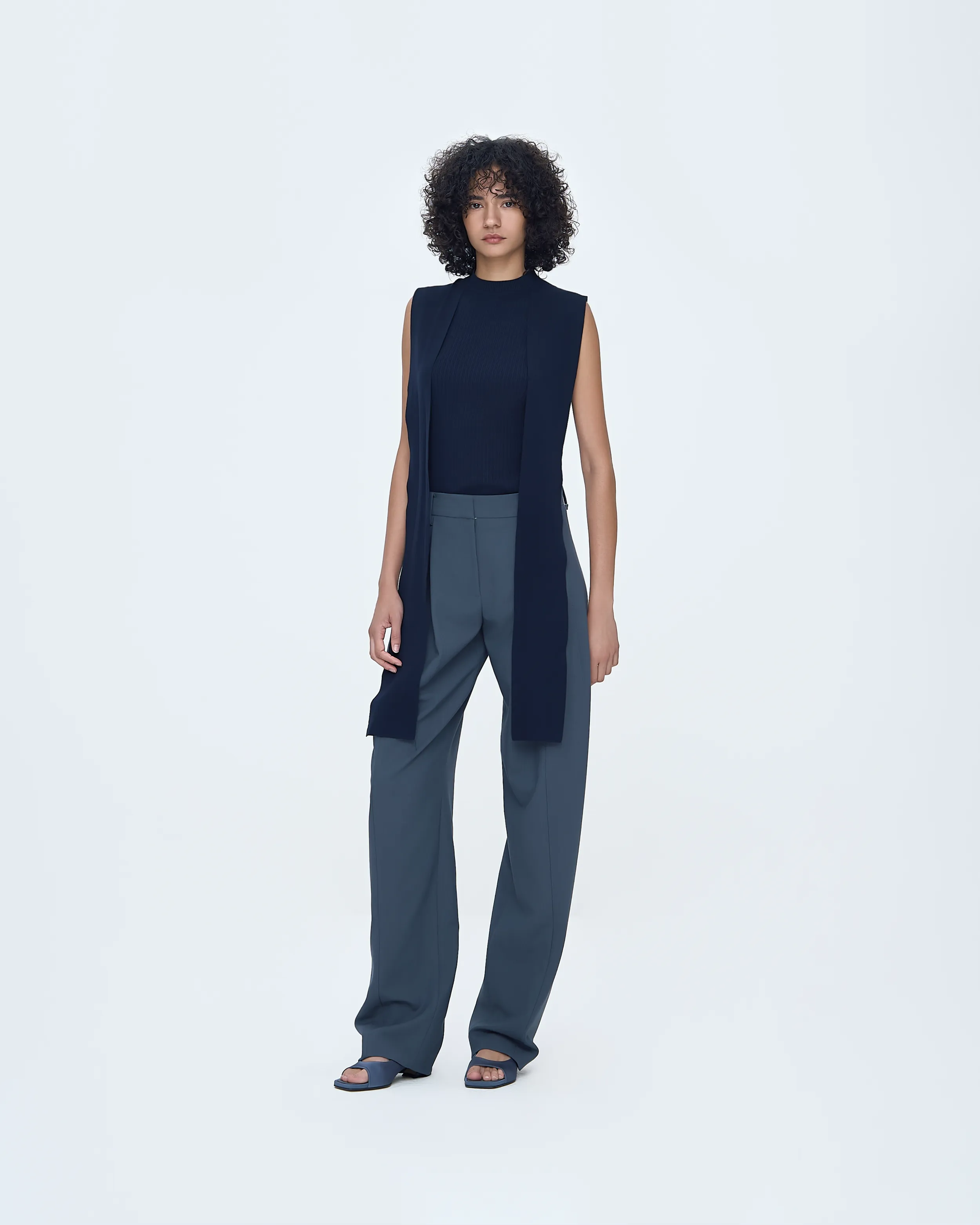 Scarf-Tie Sleeveless Knit Top sold by SYSTEM
