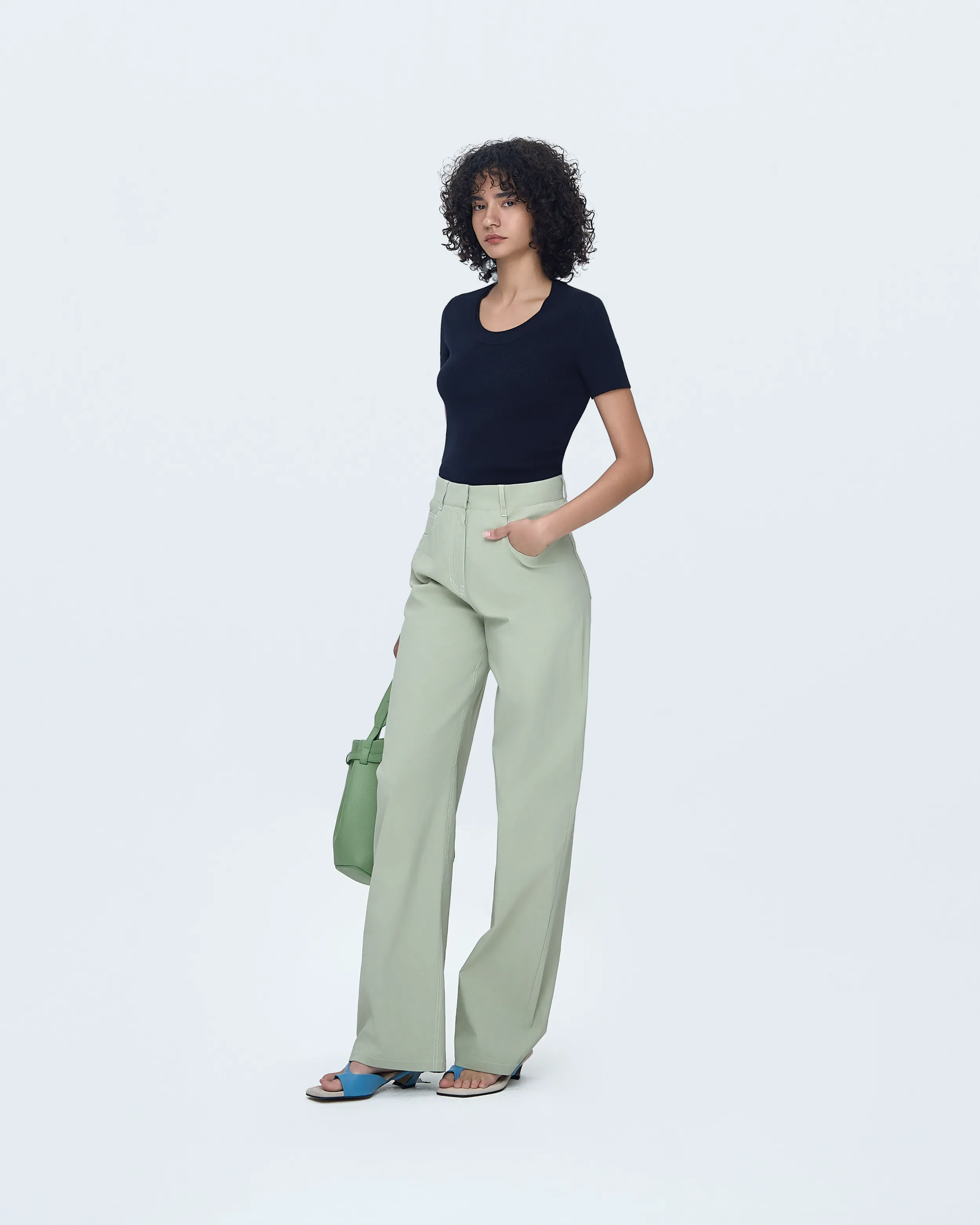 Slim-Fit Knit Top sold by SYSTEM product image thumbnail 2
