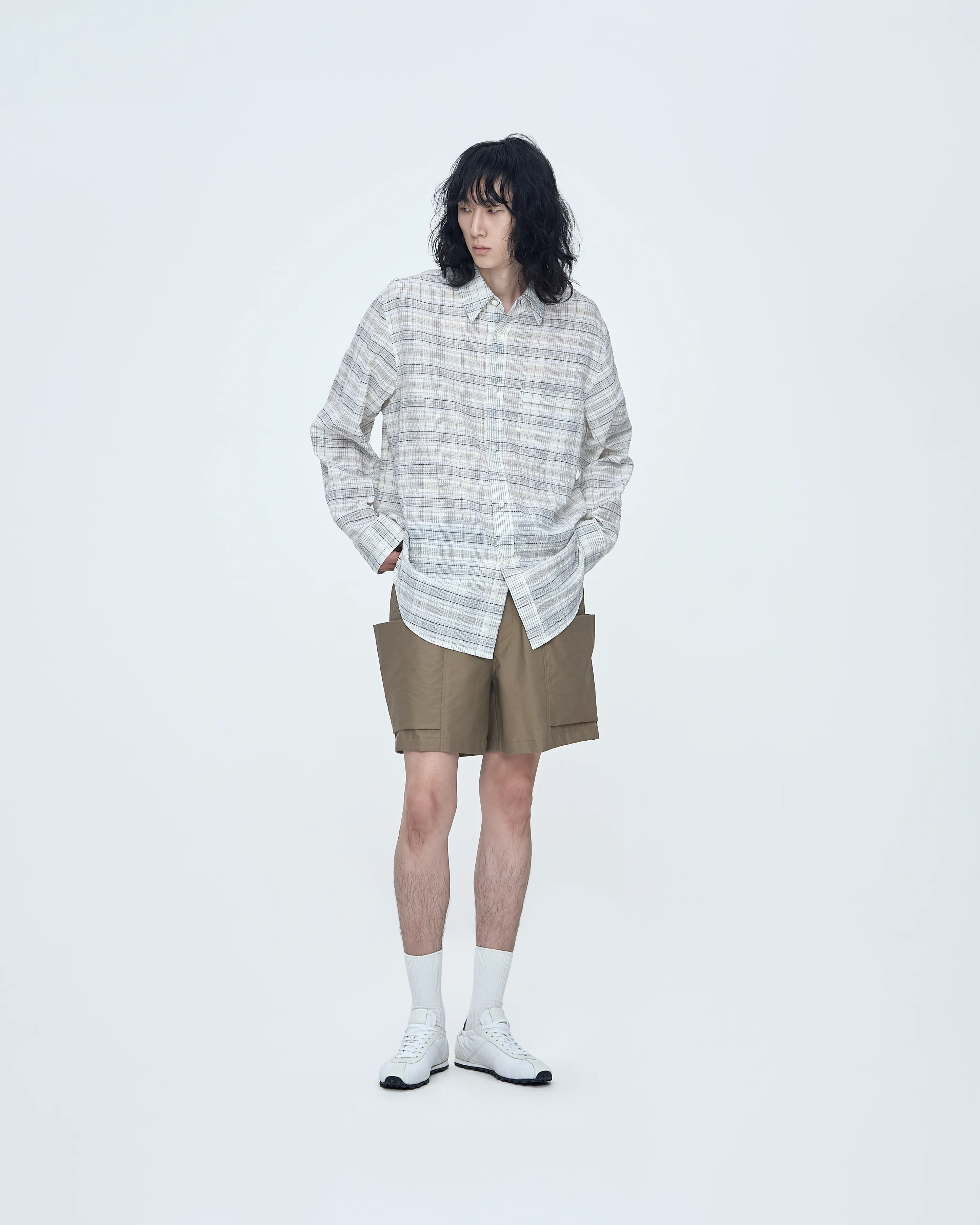 Seersucker Shirt sold by SYSTEM