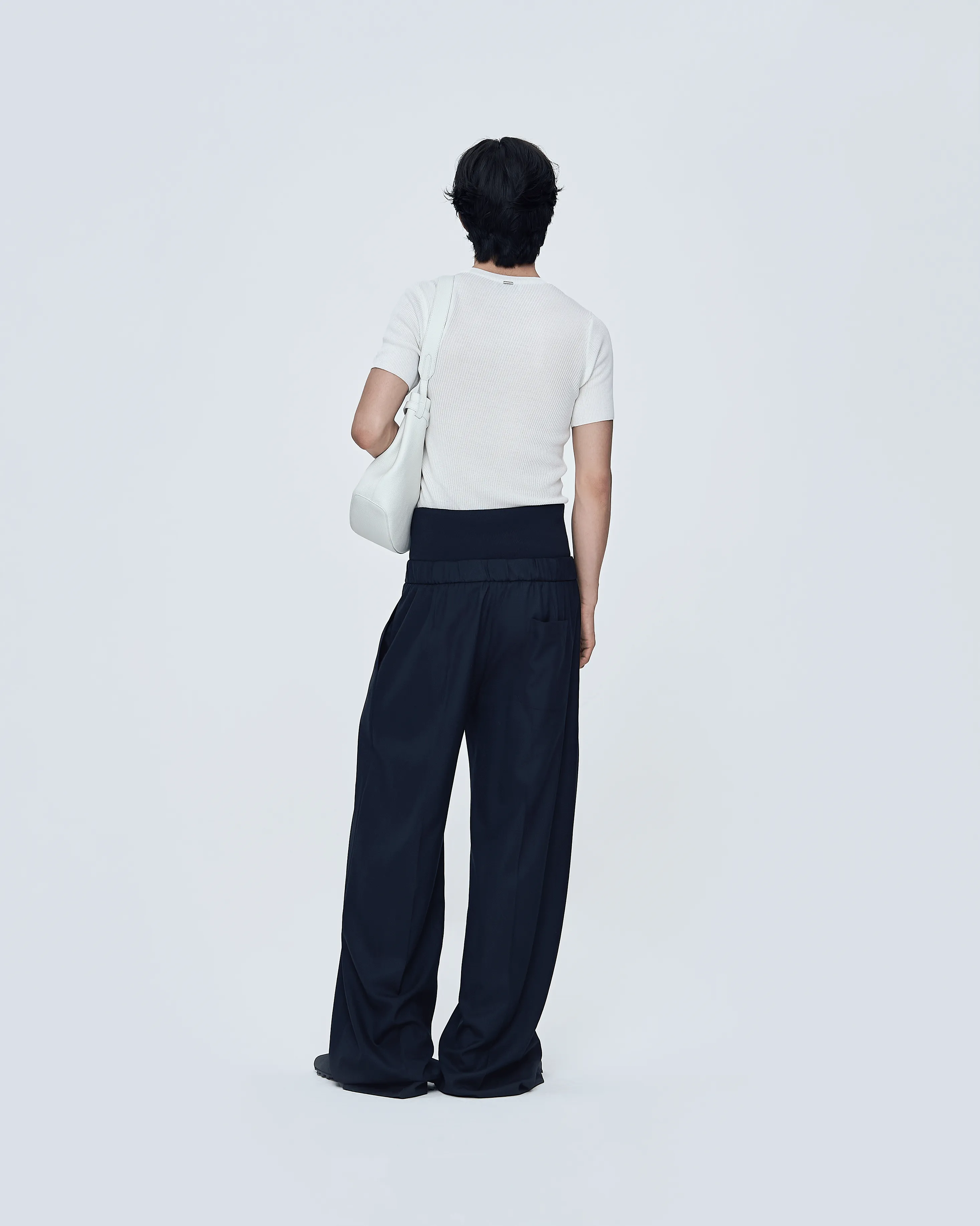 Unbalanced Crew Neck Knit Top sold by SYSTEM product image thumbnail 2