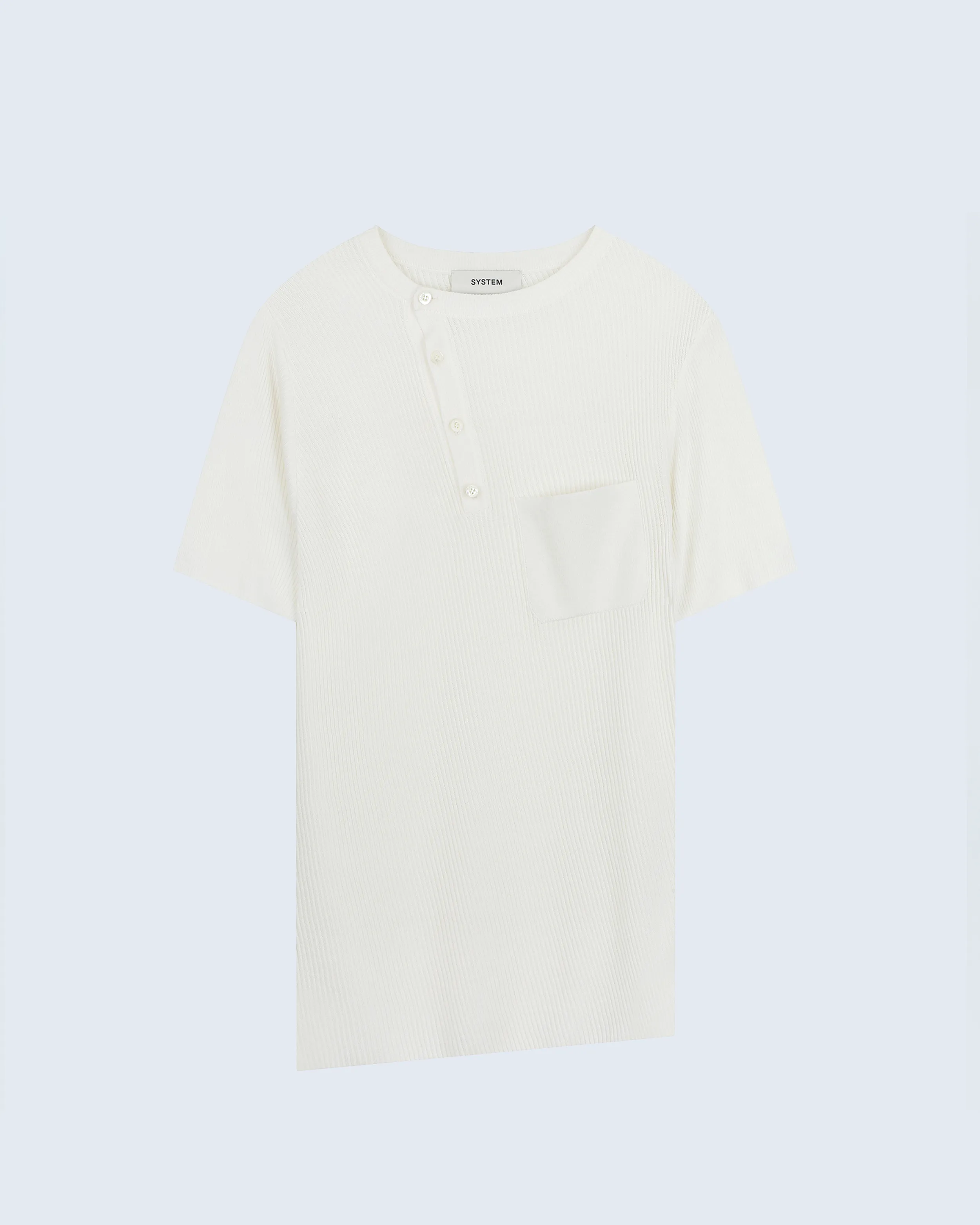 Unbalanced Crew Neck Knit Top sold by SYSTEM product image thumbnail 4