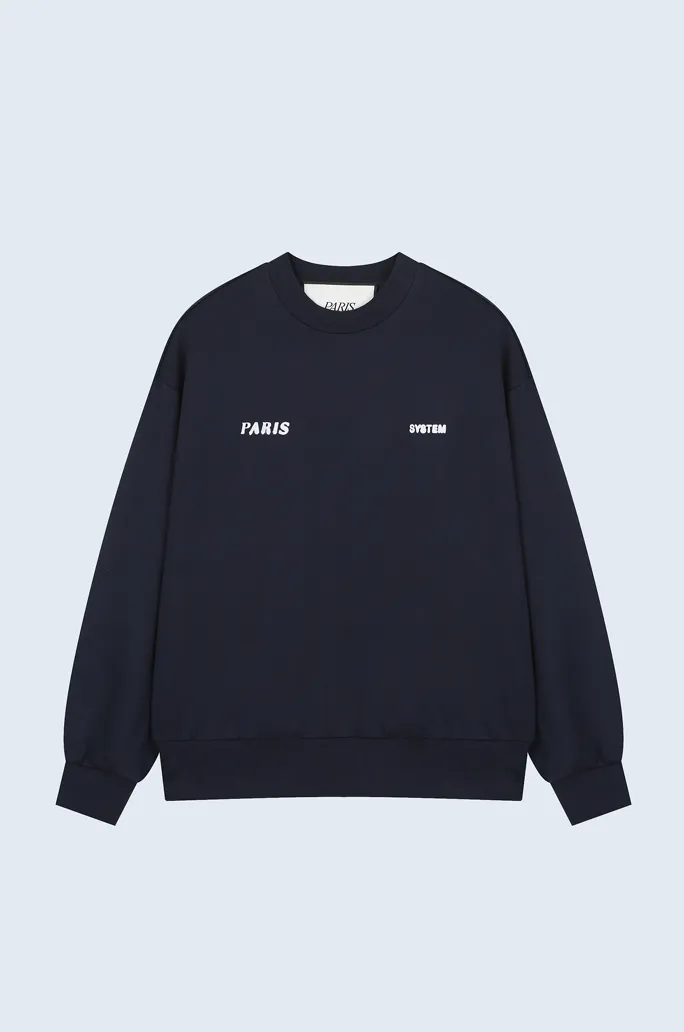 Back Logo Round Neck Sweatshirt sold by SYSTEM