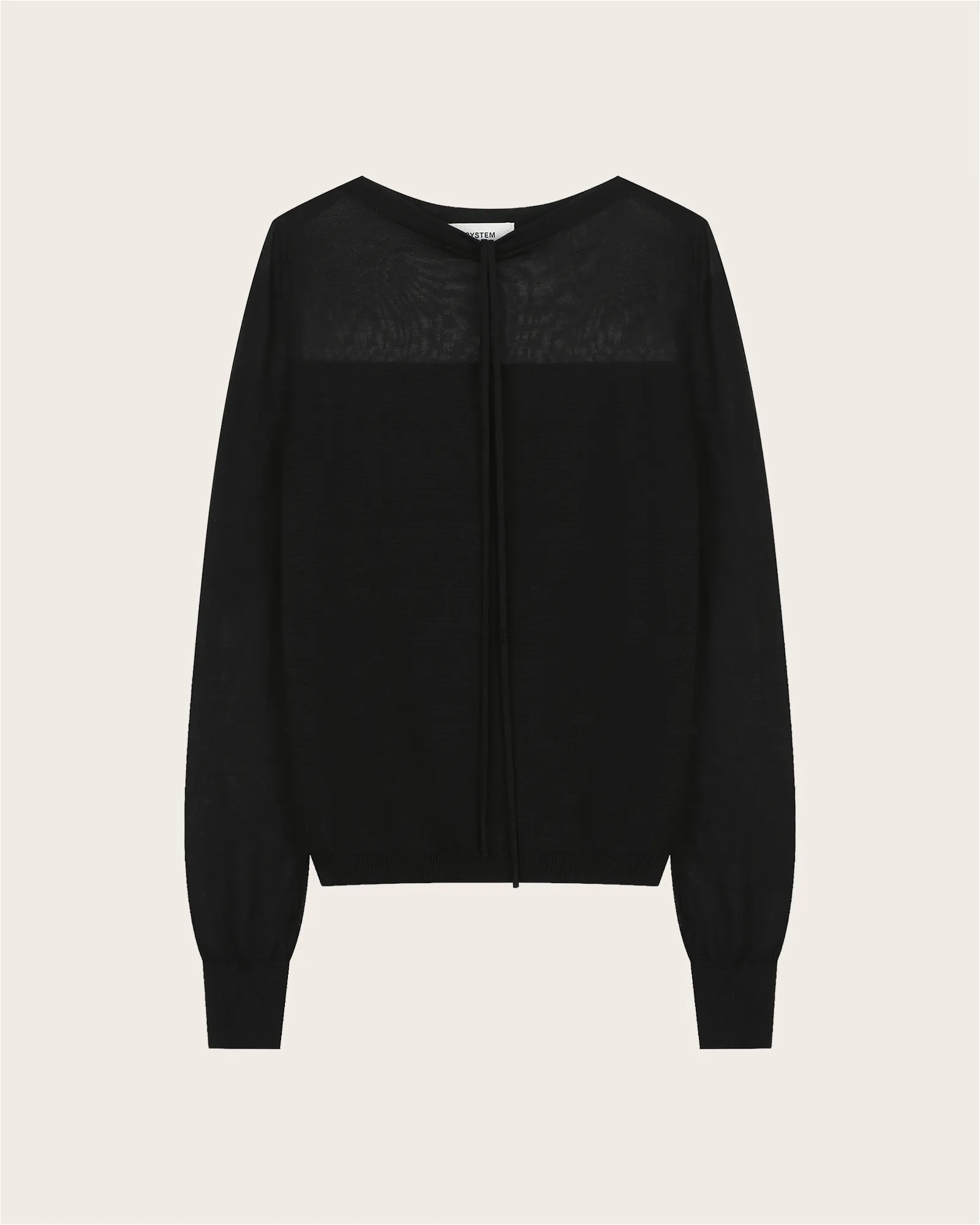 Contrast Panel Sheer Knit Top sold by SYSTEM product image thumbnail 2