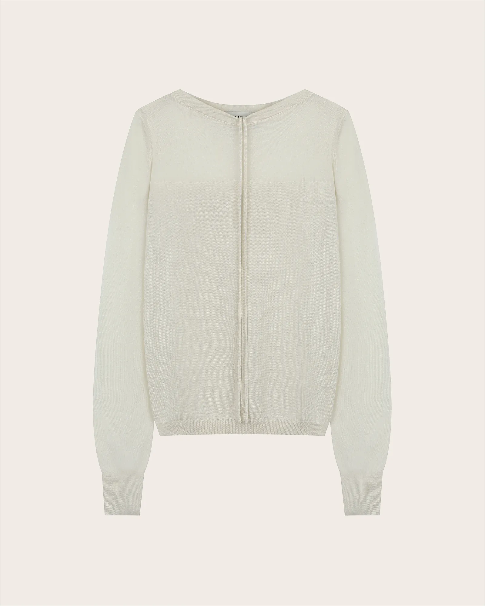 Contrast Panel Sheer Knit Top sold by SYSTEM