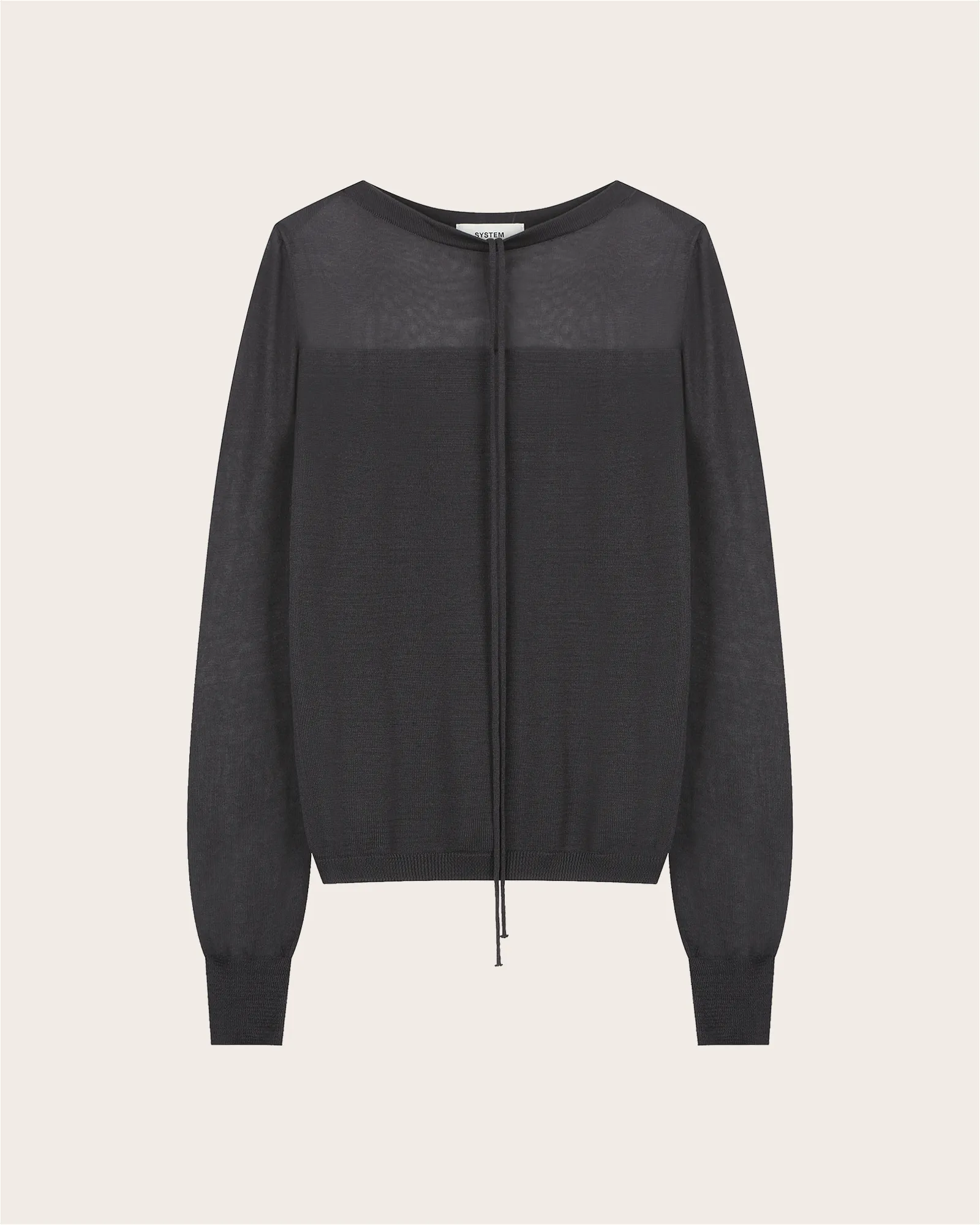 Contrast Panel Sheer Knit Top sold by SYSTEM product image thumbnail 2