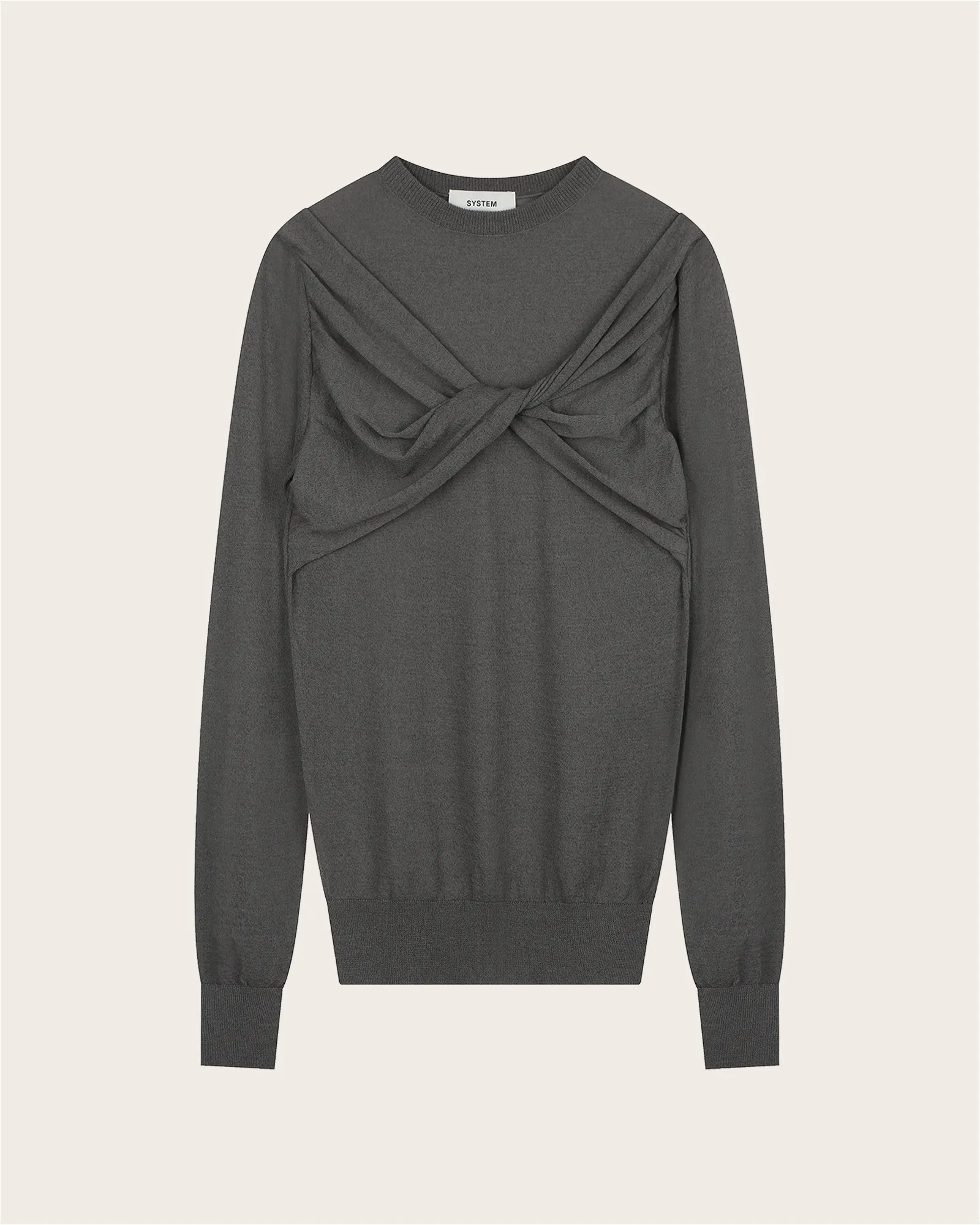 Twisted Sheer Knit Top sold by SYSTEM product image thumbnail 2