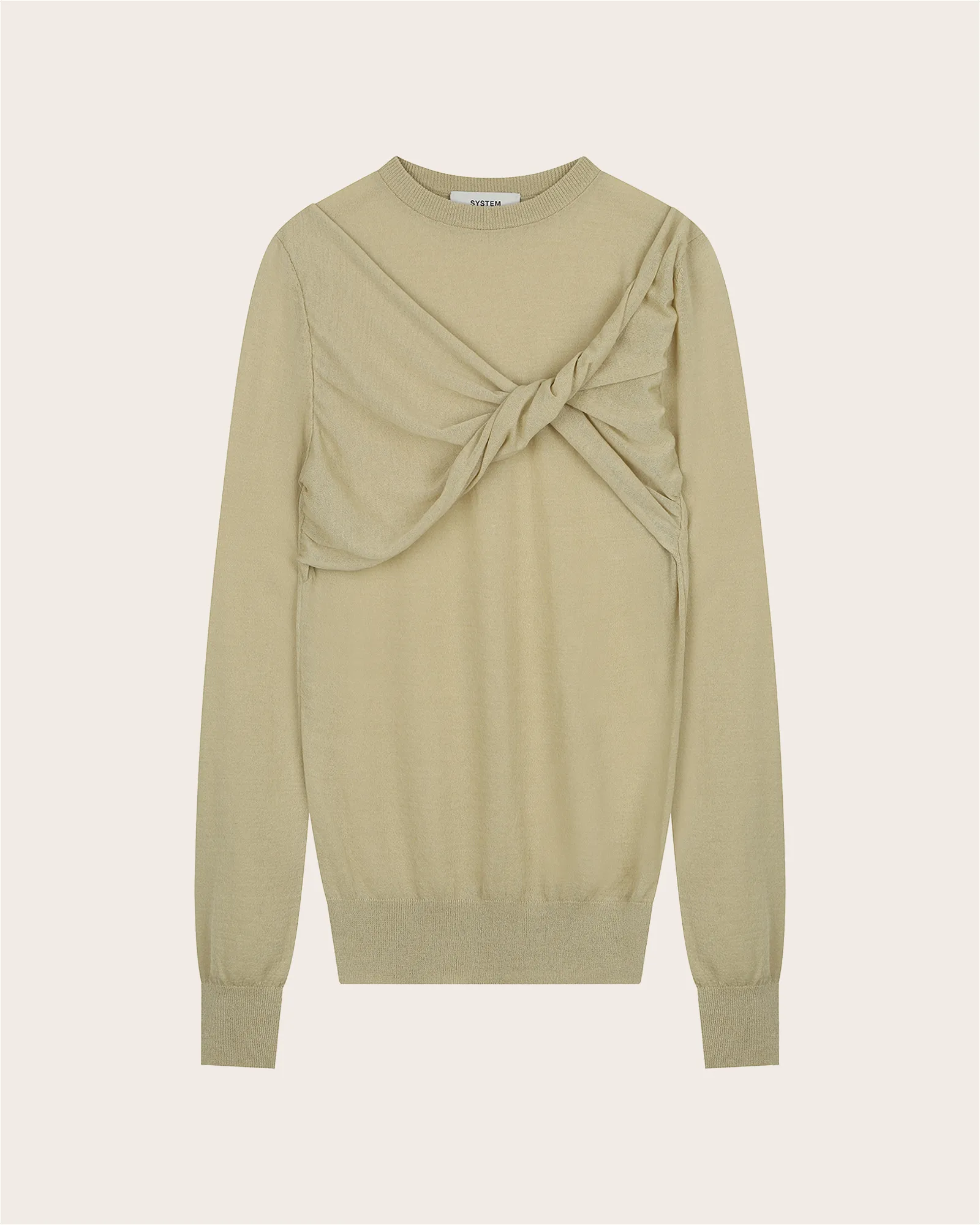 Twisted Sheer Knit Top sold by SYSTEM product image thumbnail 2