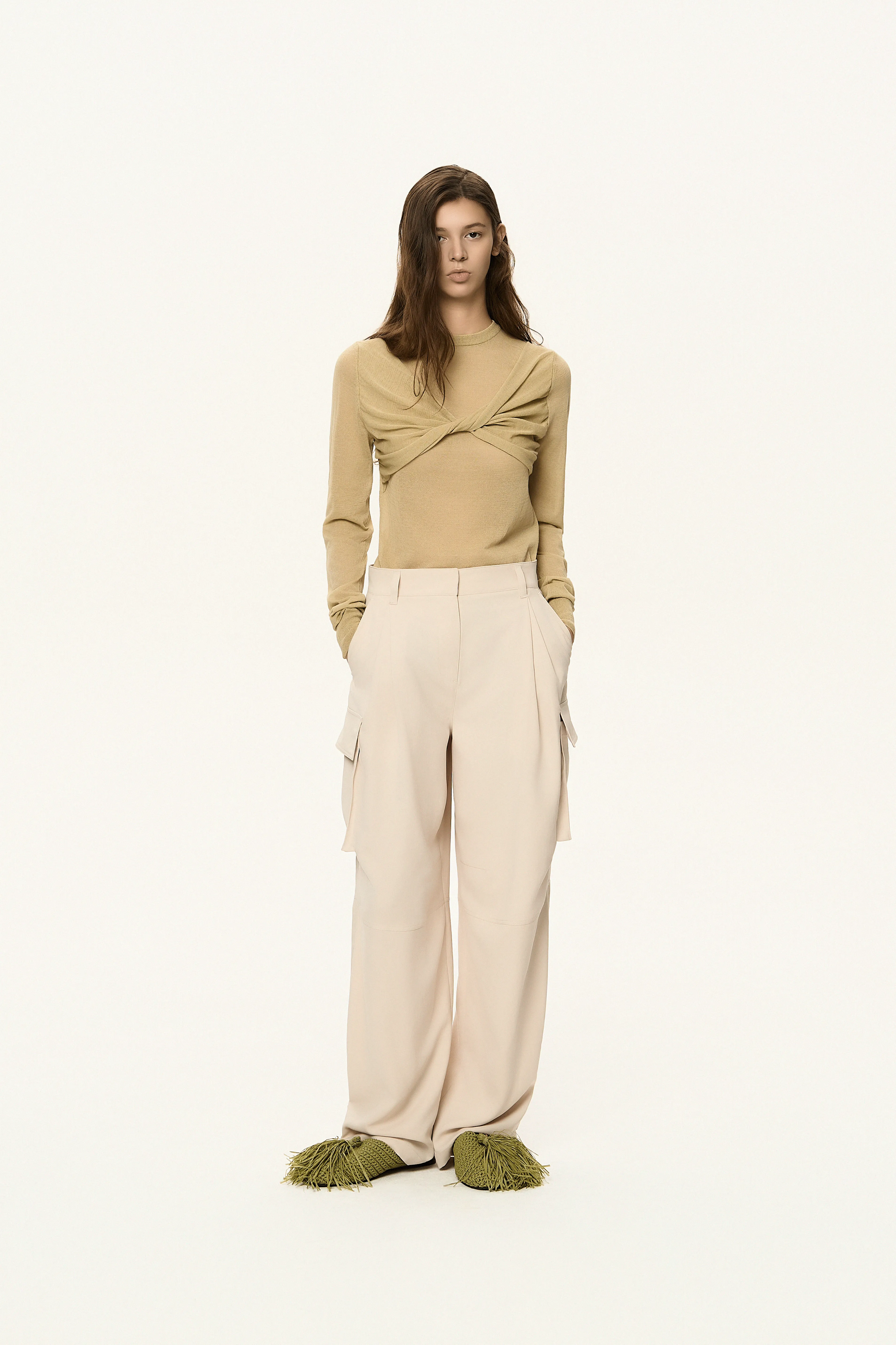 Twisted Sheer Knit Top sold by SYSTEM product image thumbnail 4