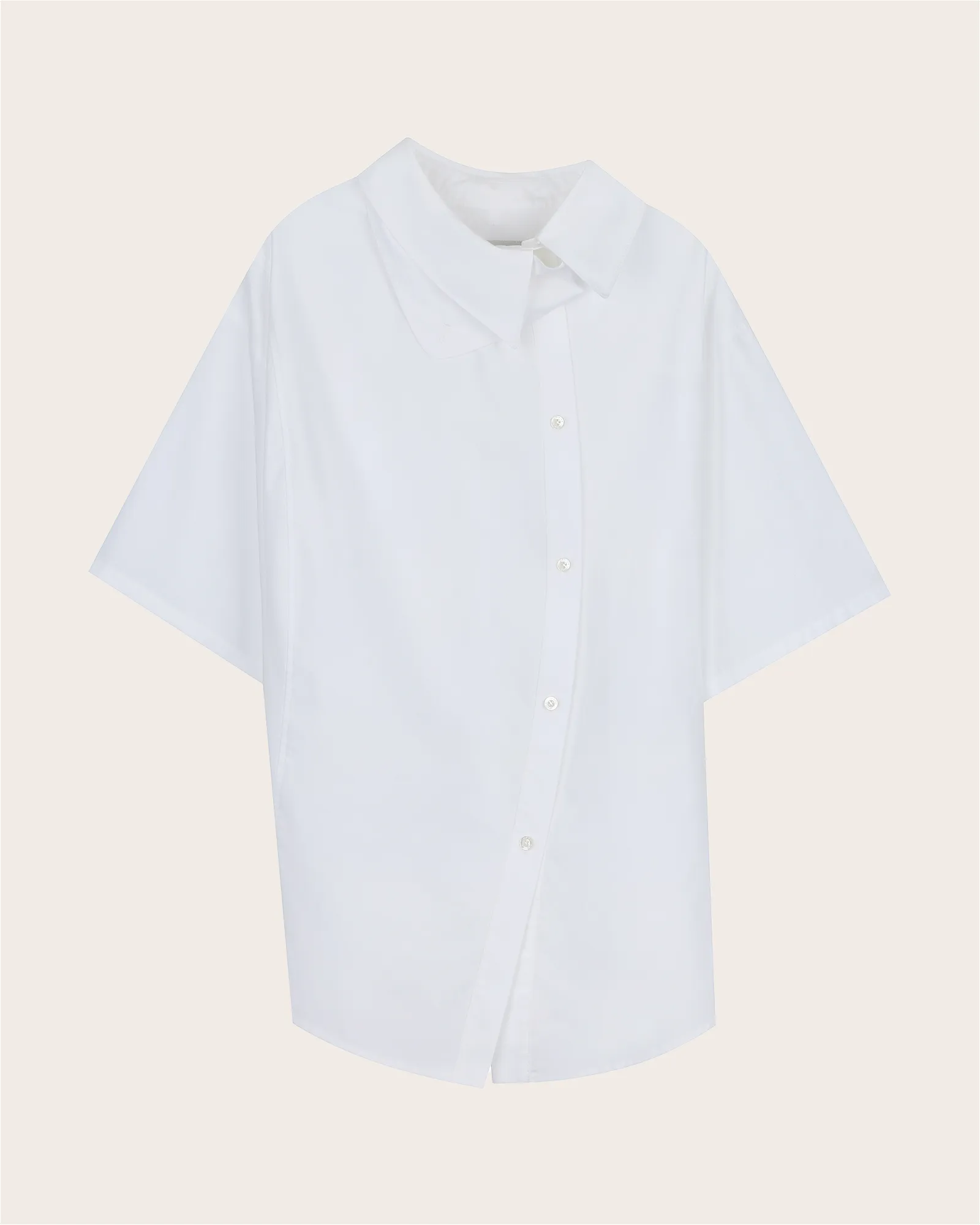 Asymmetric Button-Up Shirt sold by SYSTEM product image thumbnail 2