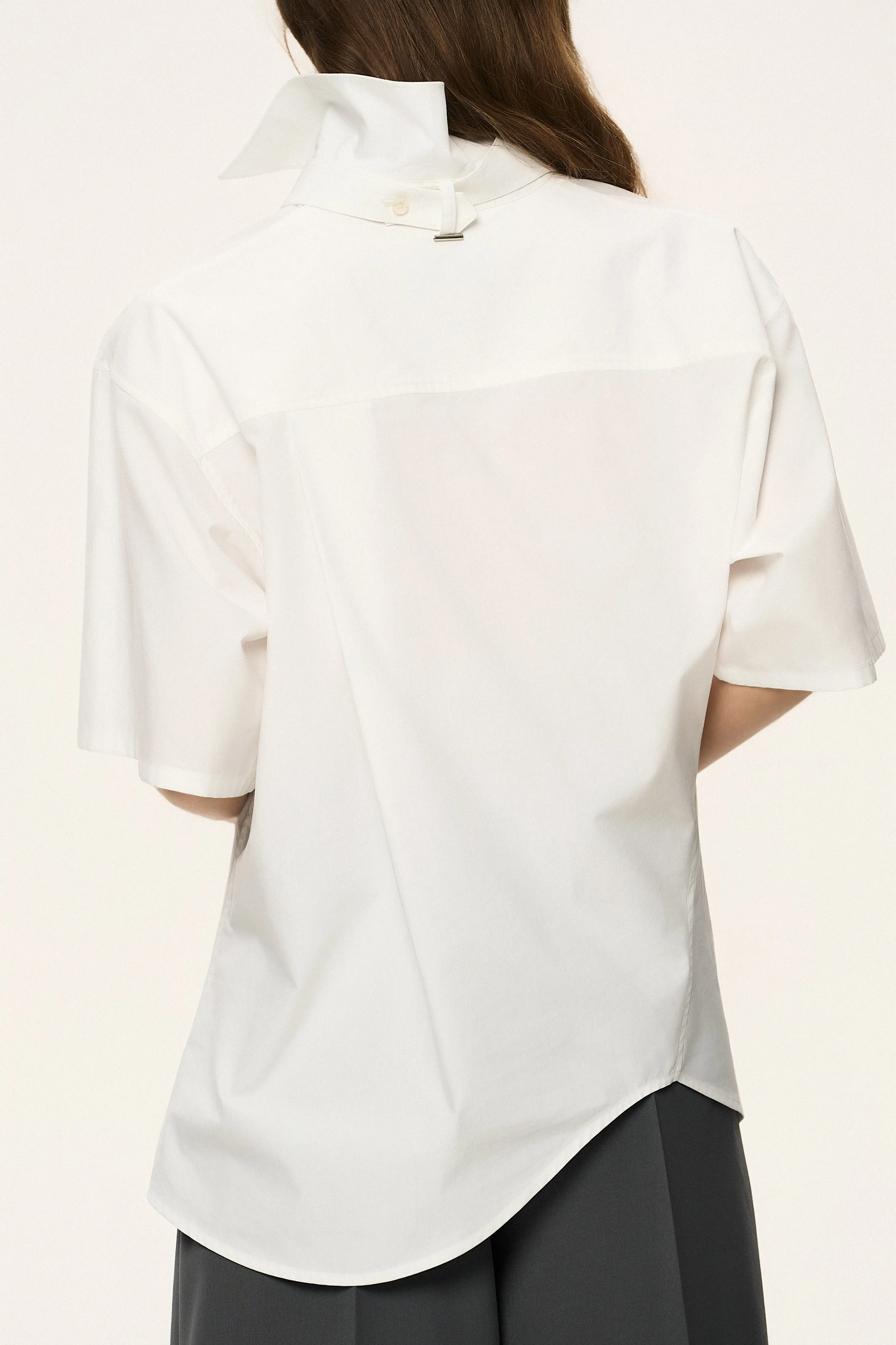 Asymmetric Button-Up Shirt sold by SYSTEM product image thumbnail 5