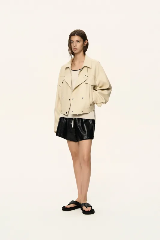 Lightweight Coated Bomber Jacket made by SYSTEM