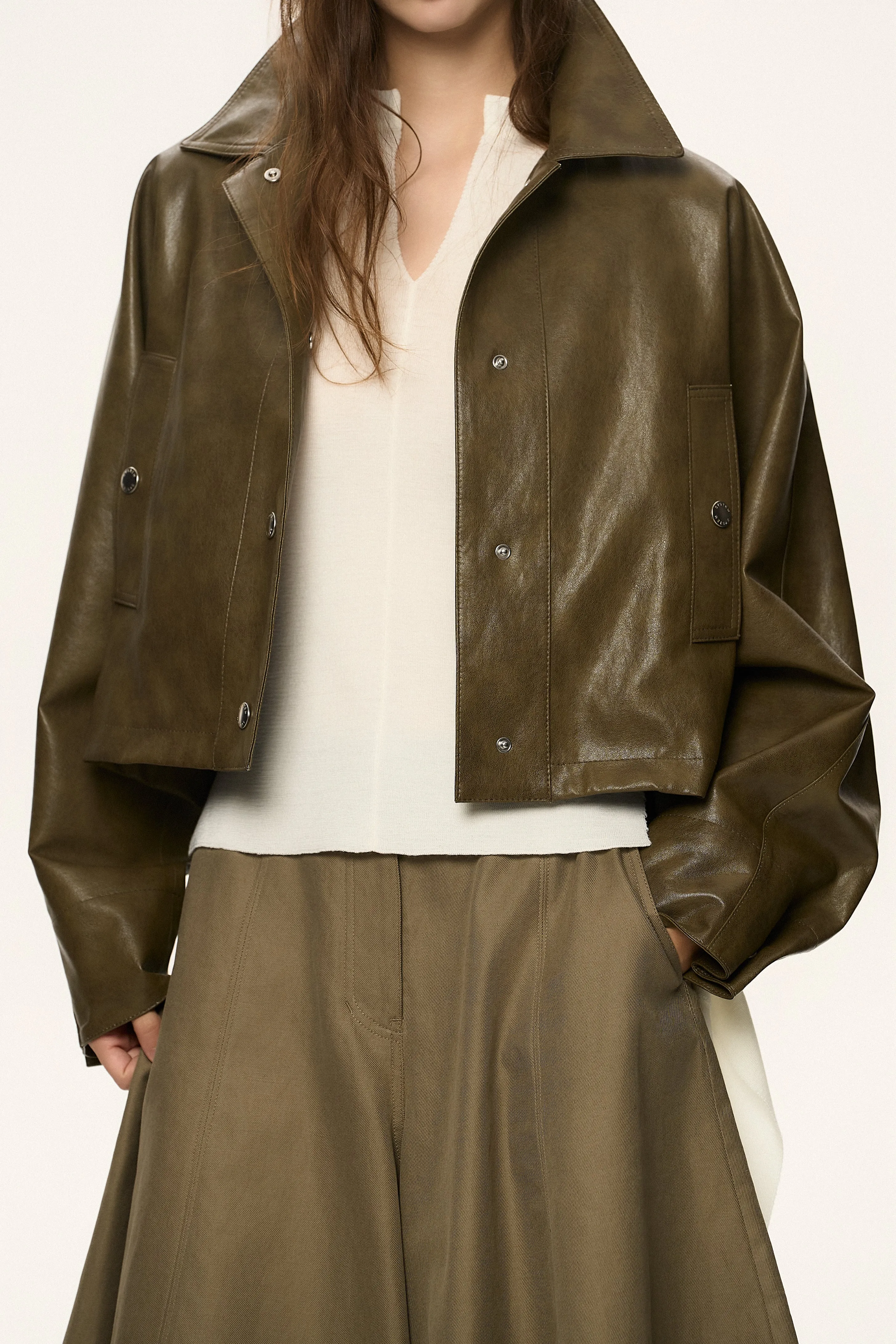 Tie-Waist Coated Jacket sold by SYSTEM product image thumbnail 4