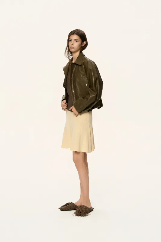 Tie-Waist Coated Jacket made by SYSTEM