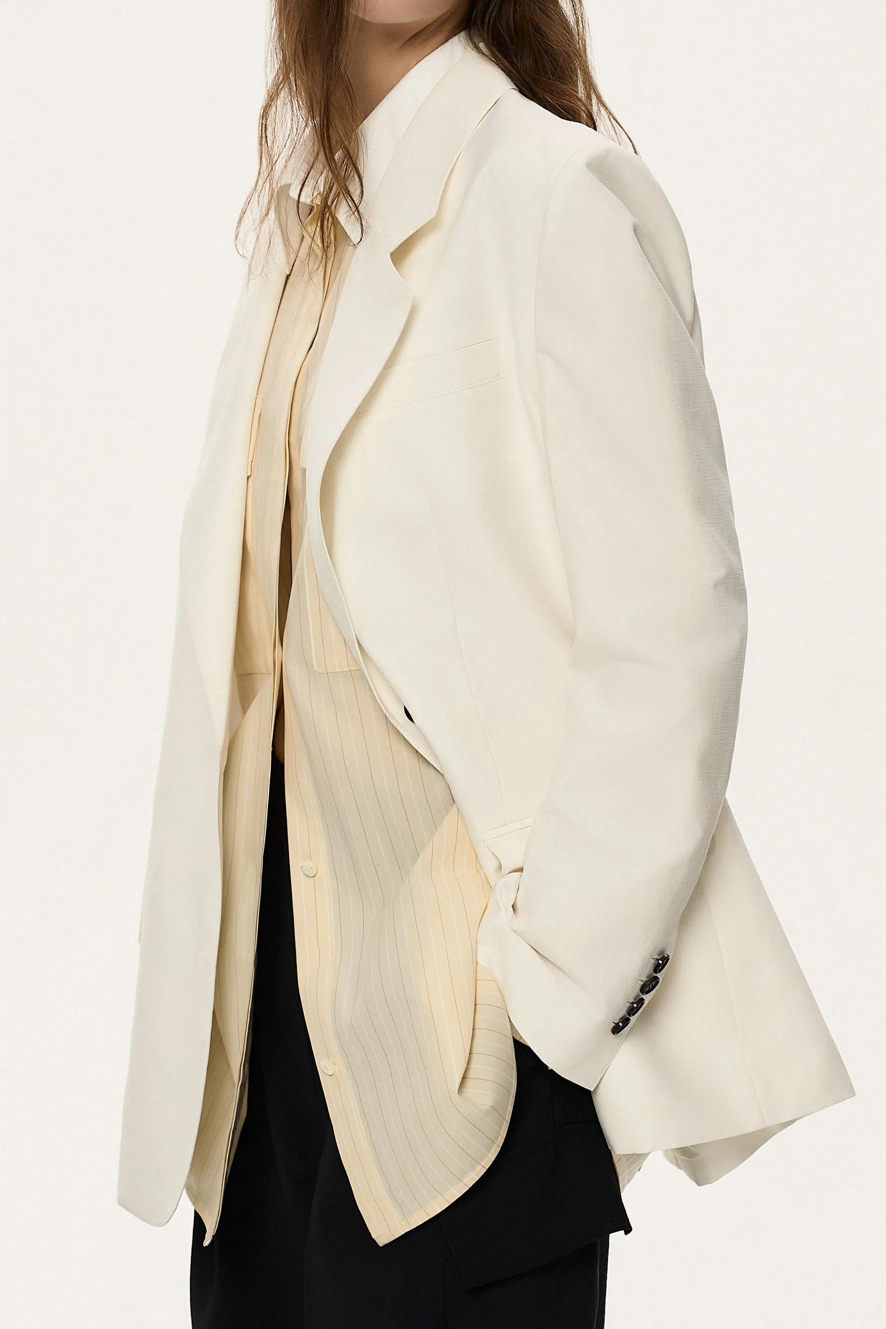 Linen Structured Blazer sold by SYSTEM product image thumbnail 5