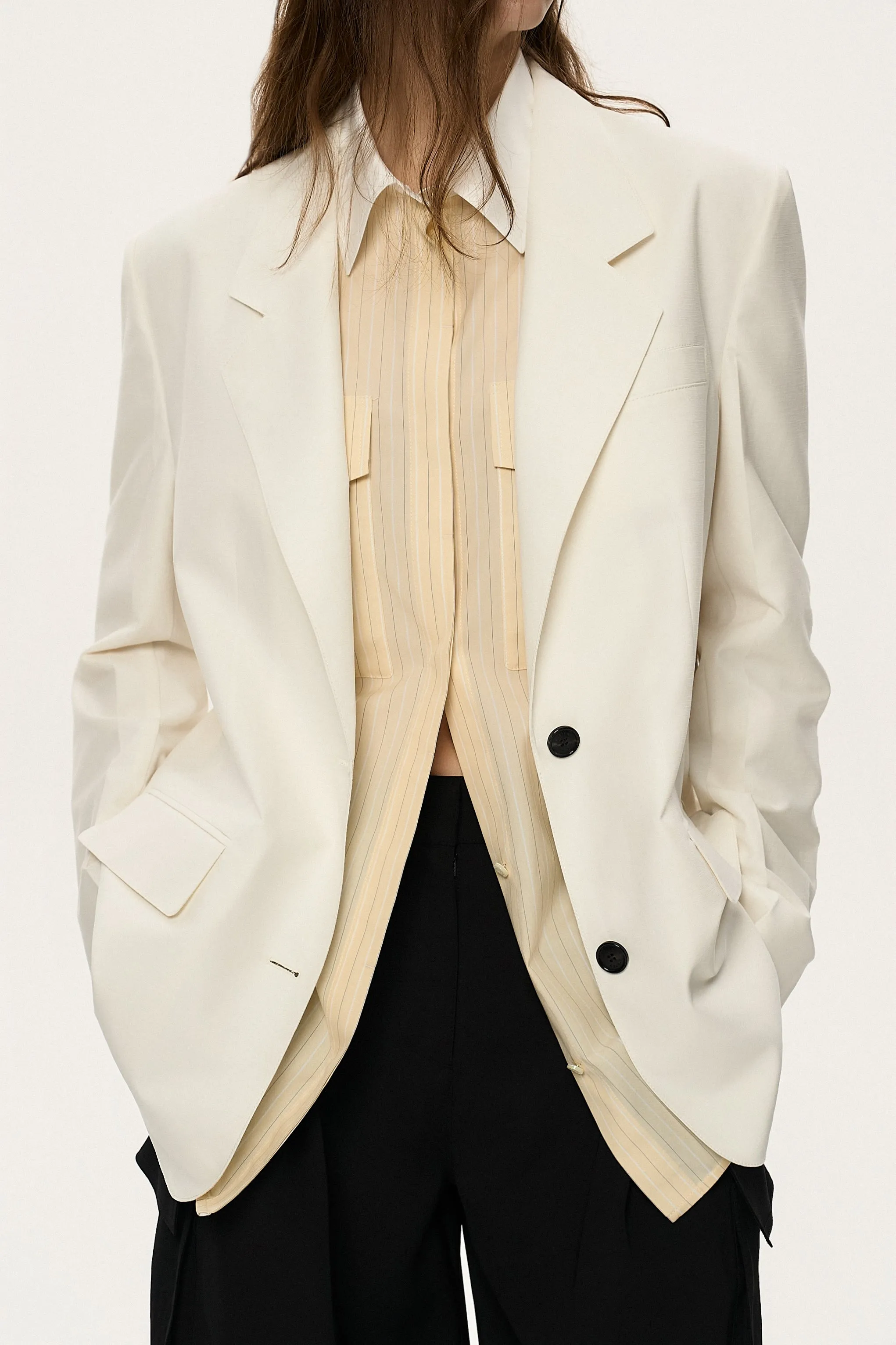 Linen Structured Blazer sold by SYSTEM product image thumbnail 4
