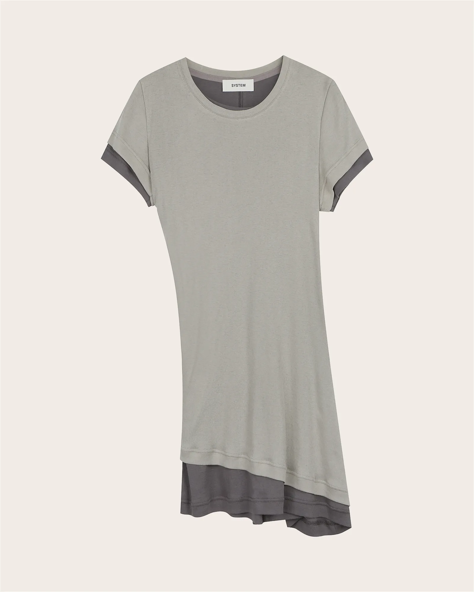 Twist Detail Layered T-Shirt sold by SYSTEM product image thumbnail 2