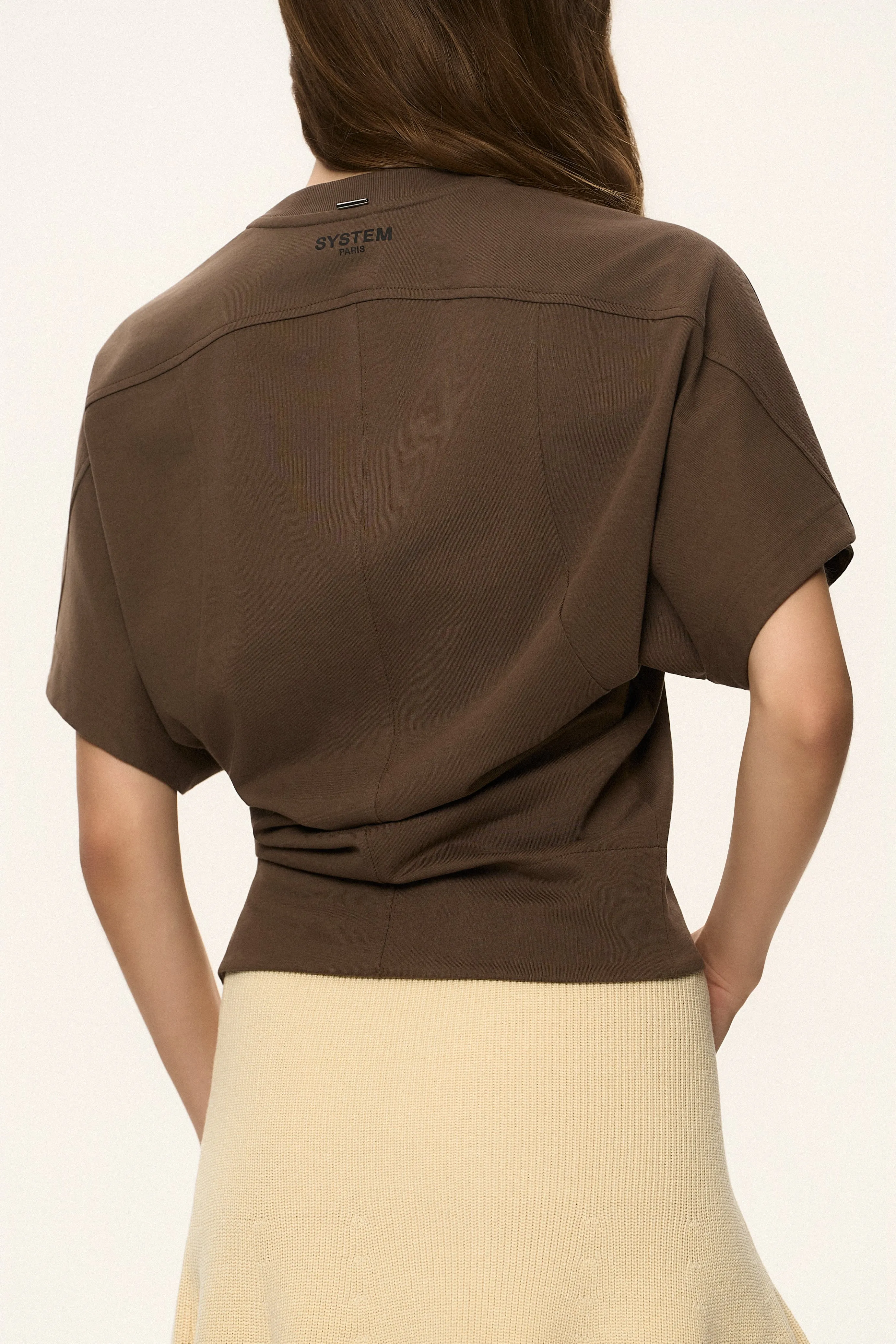 Dolman Sleeve Rounded T-Shirt sold by SYSTEM product image thumbnail 5