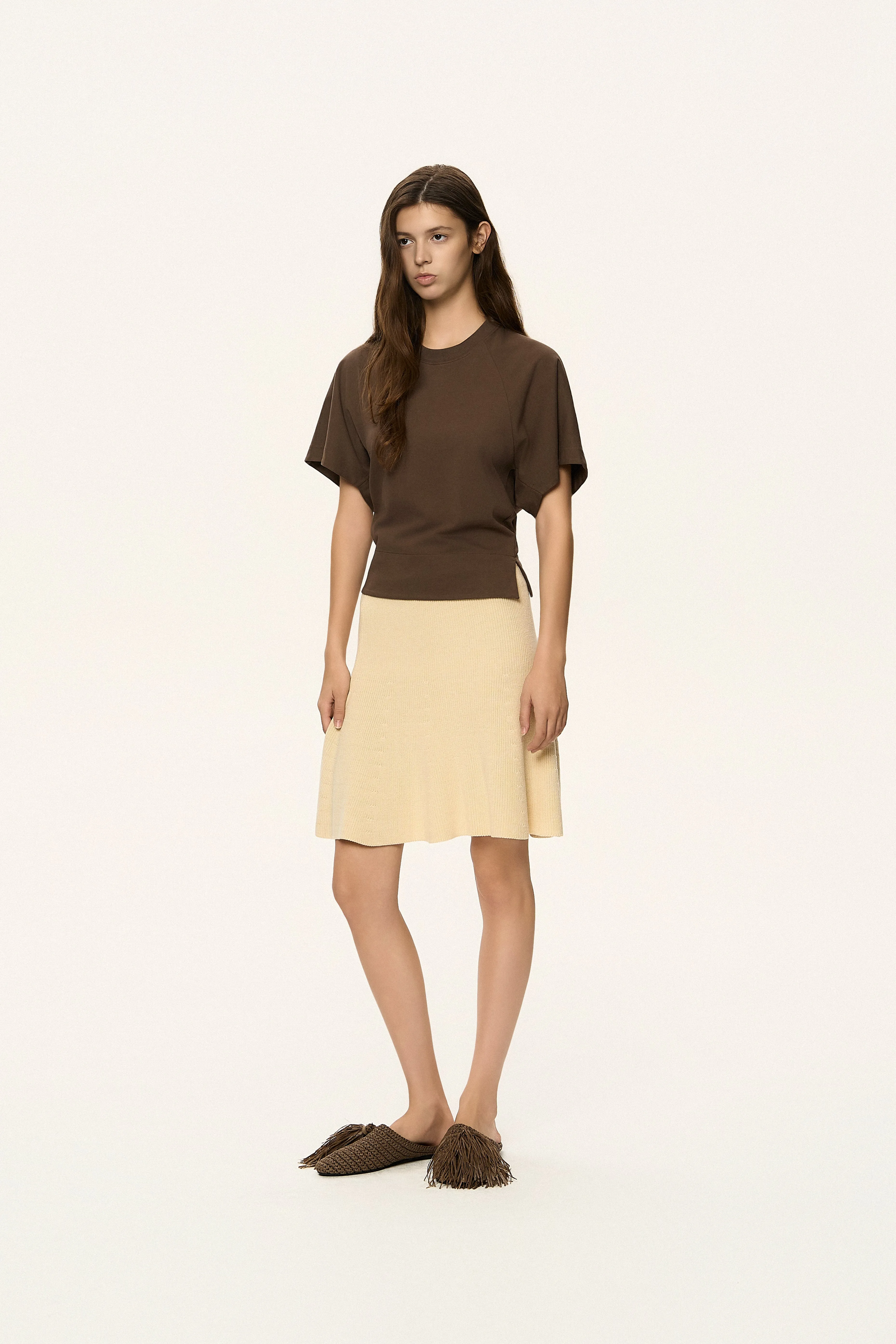 Dolman Sleeve Rounded T-Shirt sold by SYSTEM