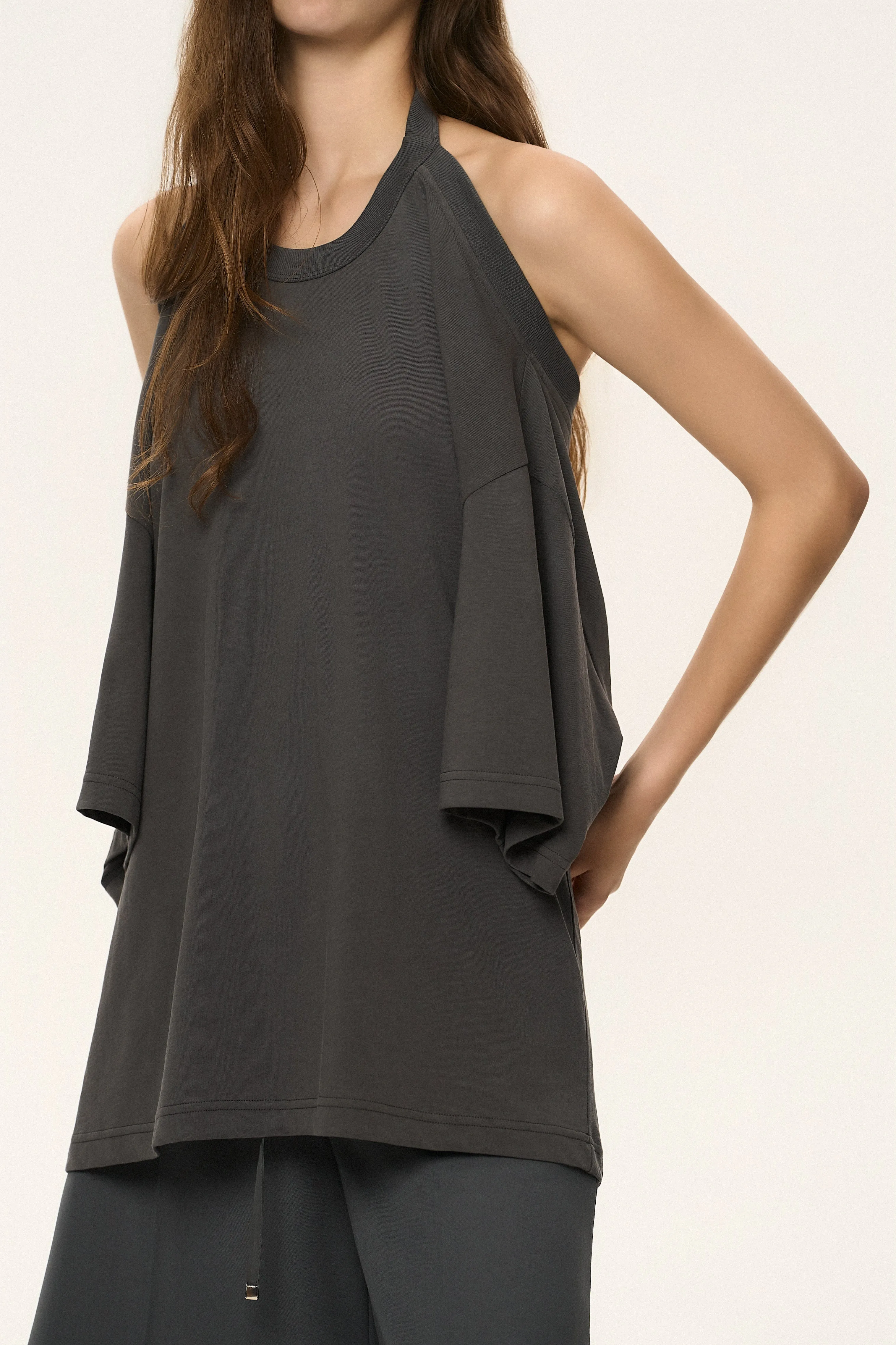 Convertible Halter Neck T-Shirt sold by SYSTEM product image thumbnail 4