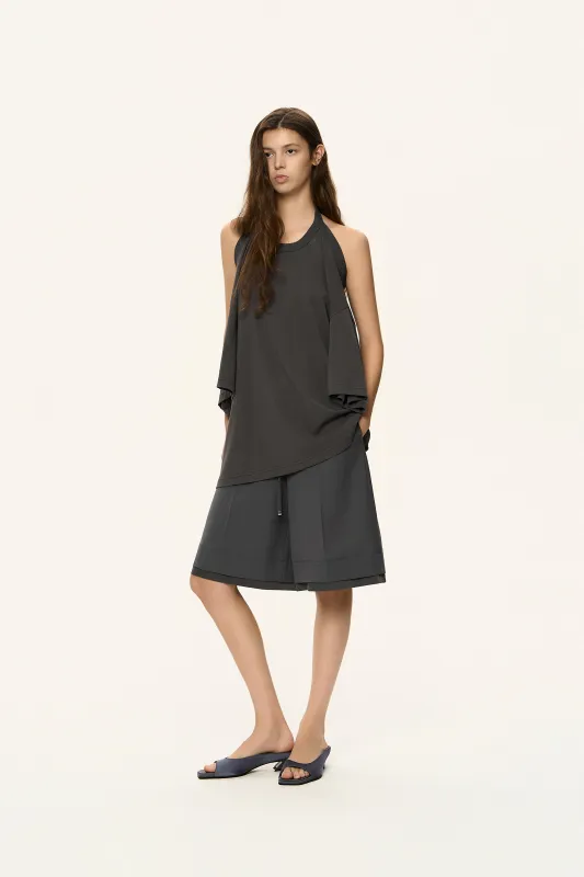 Convertible Halter Neck T-Shirt made by SYSTEM