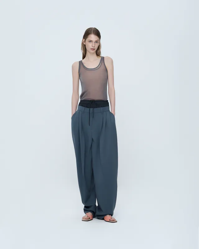 Sheer Twinkle Sleeveless Knit Top made by SYSTEM
