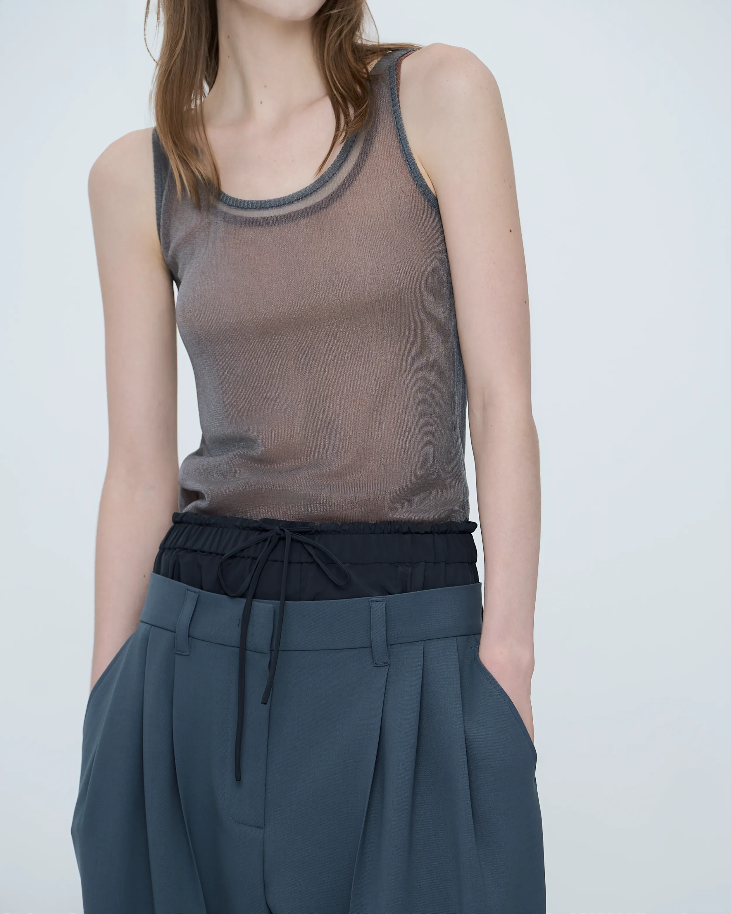 Sheer Twinkle Sleeveless Knit Top sold by SYSTEM product image thumbnail 3