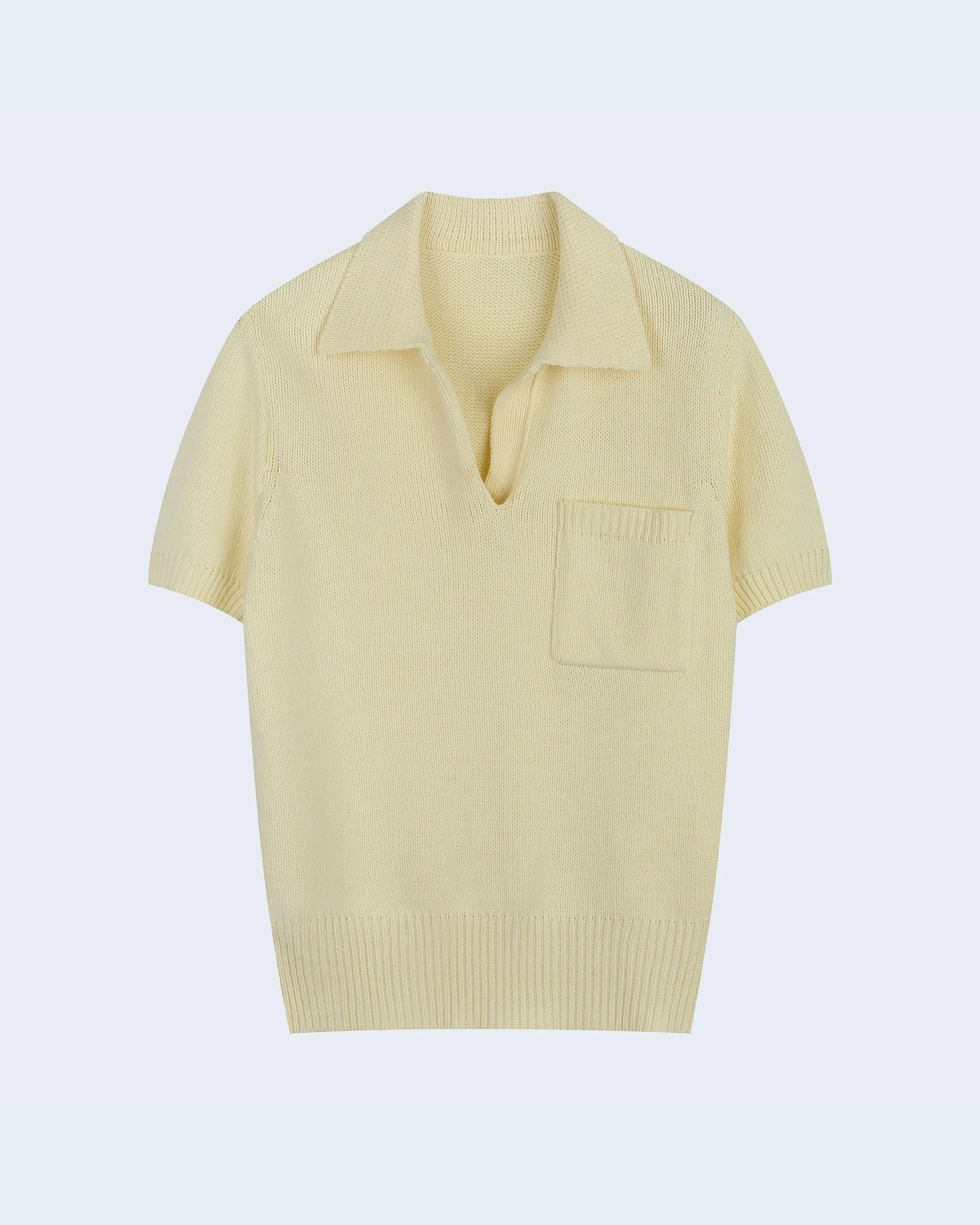 Short-Sleeve Collared Top sold by SYSTEM product image thumbnail 5