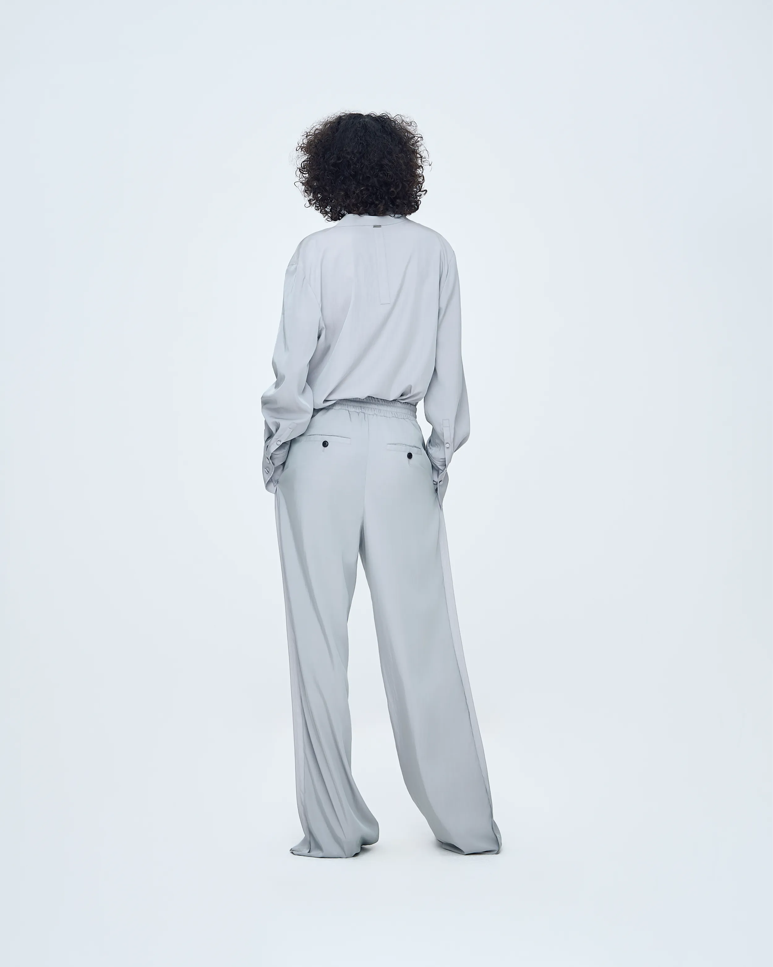 Deep V-Neck Tie Blouse sold by SYSTEM product image thumbnail 5