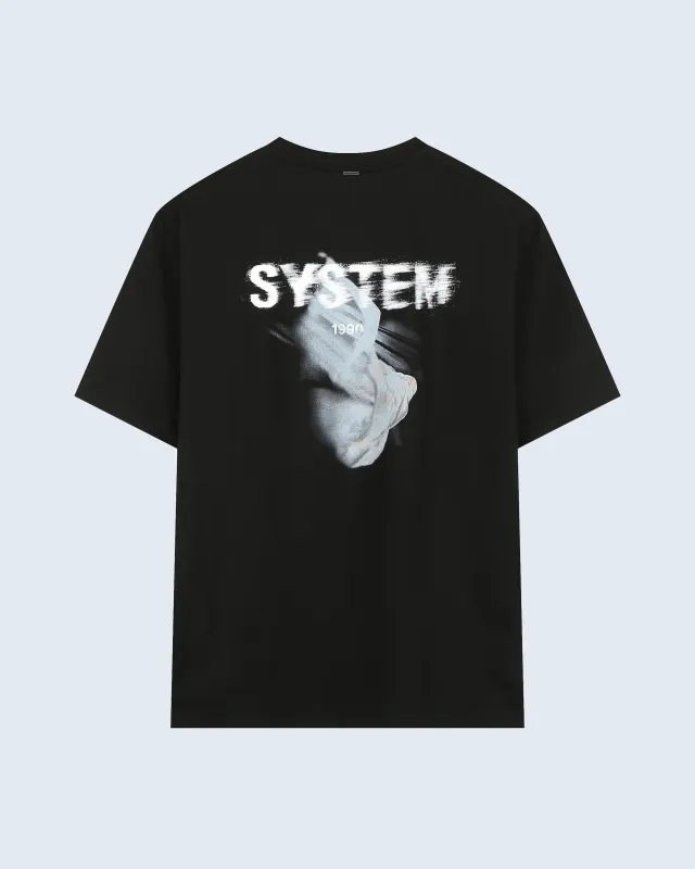 T-Shirt With Flying Fabric Logo made by SYSTEM