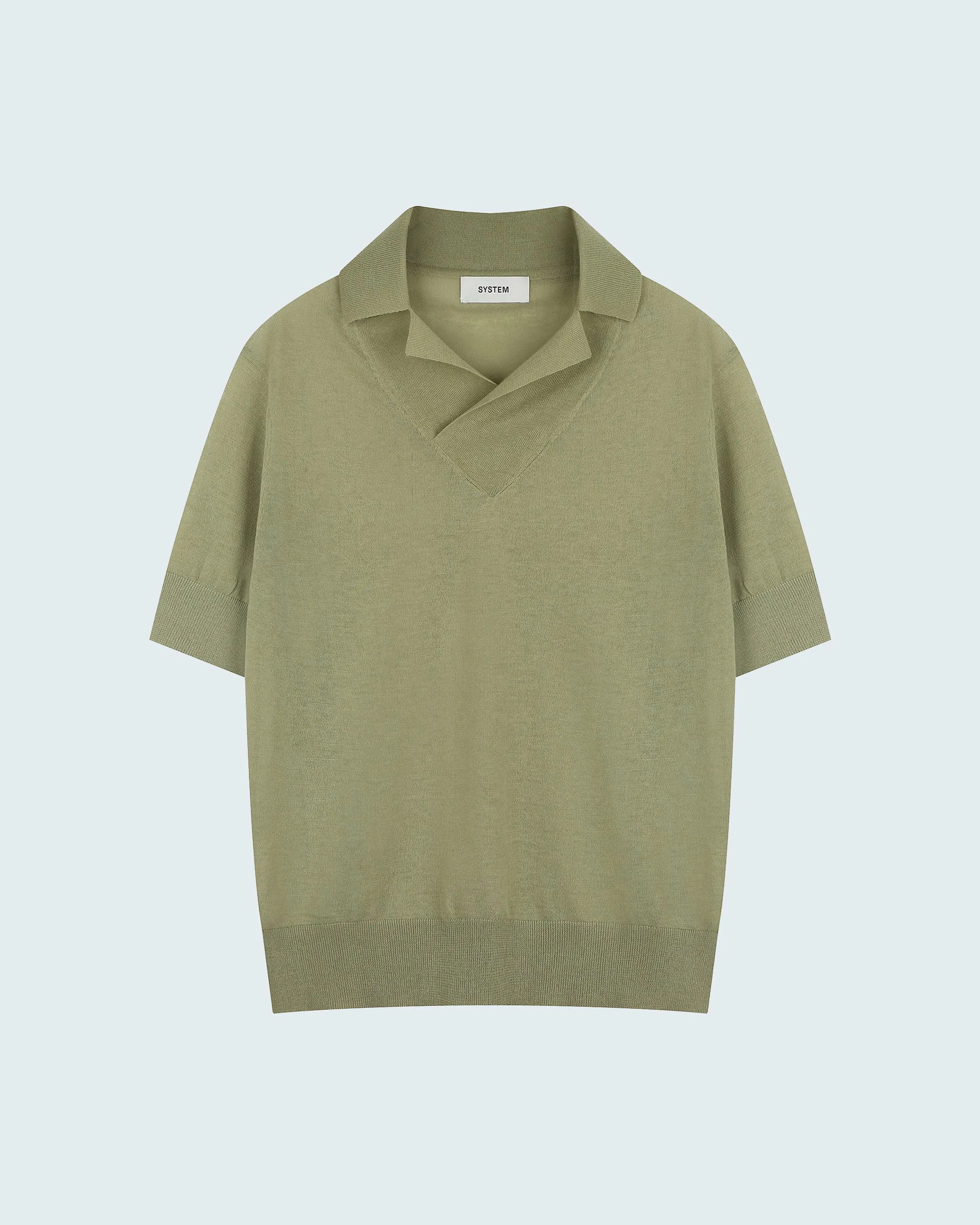 Polo-Style Knit Top sold by SYSTEM