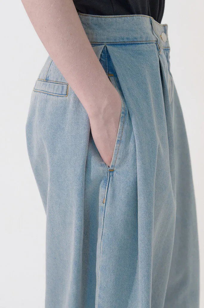 Wide-Fit Fluid Denim Pants sold by SYSTEM product image thumbnail 4