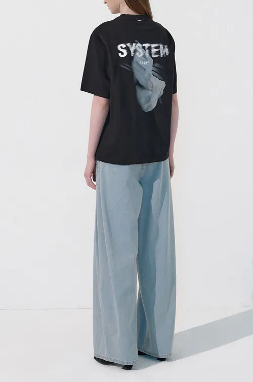 Wide-Fit Fluid Denim Pants sold by SYSTEM product image thumbnail 3
