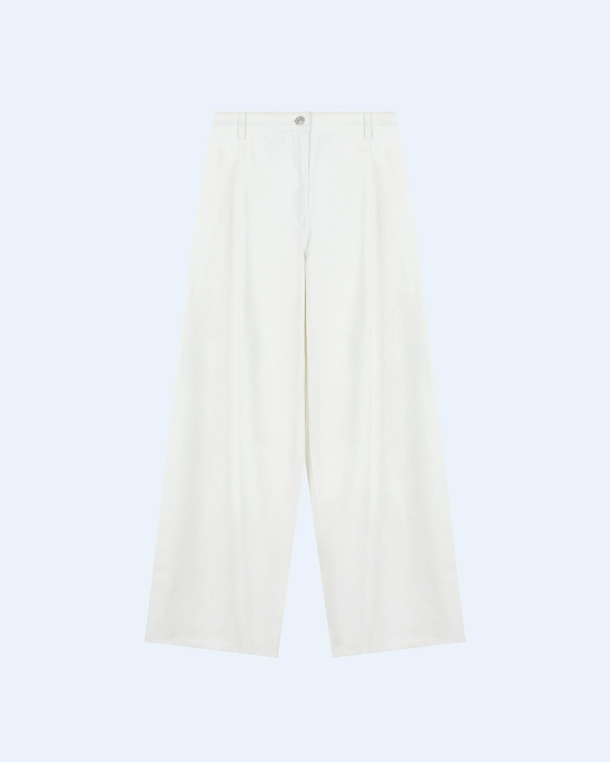 Wide-Fit Fluid Denim Pants sold by SYSTEM