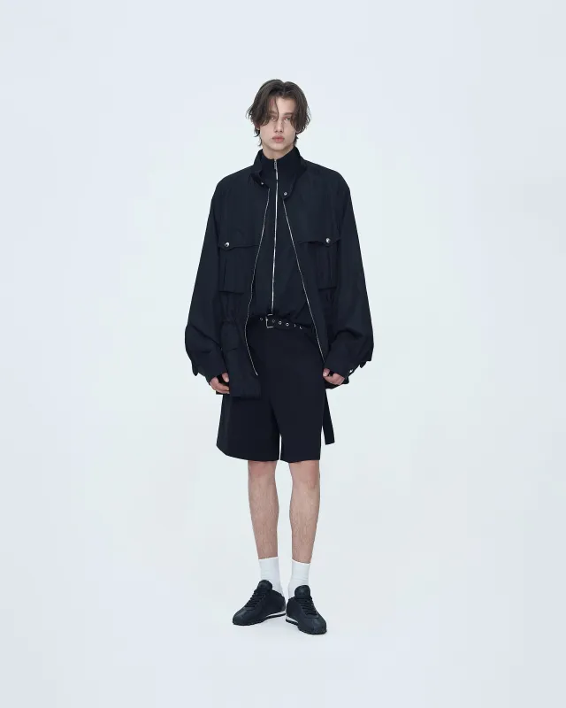 Black Military Jacket made by SYSTEM