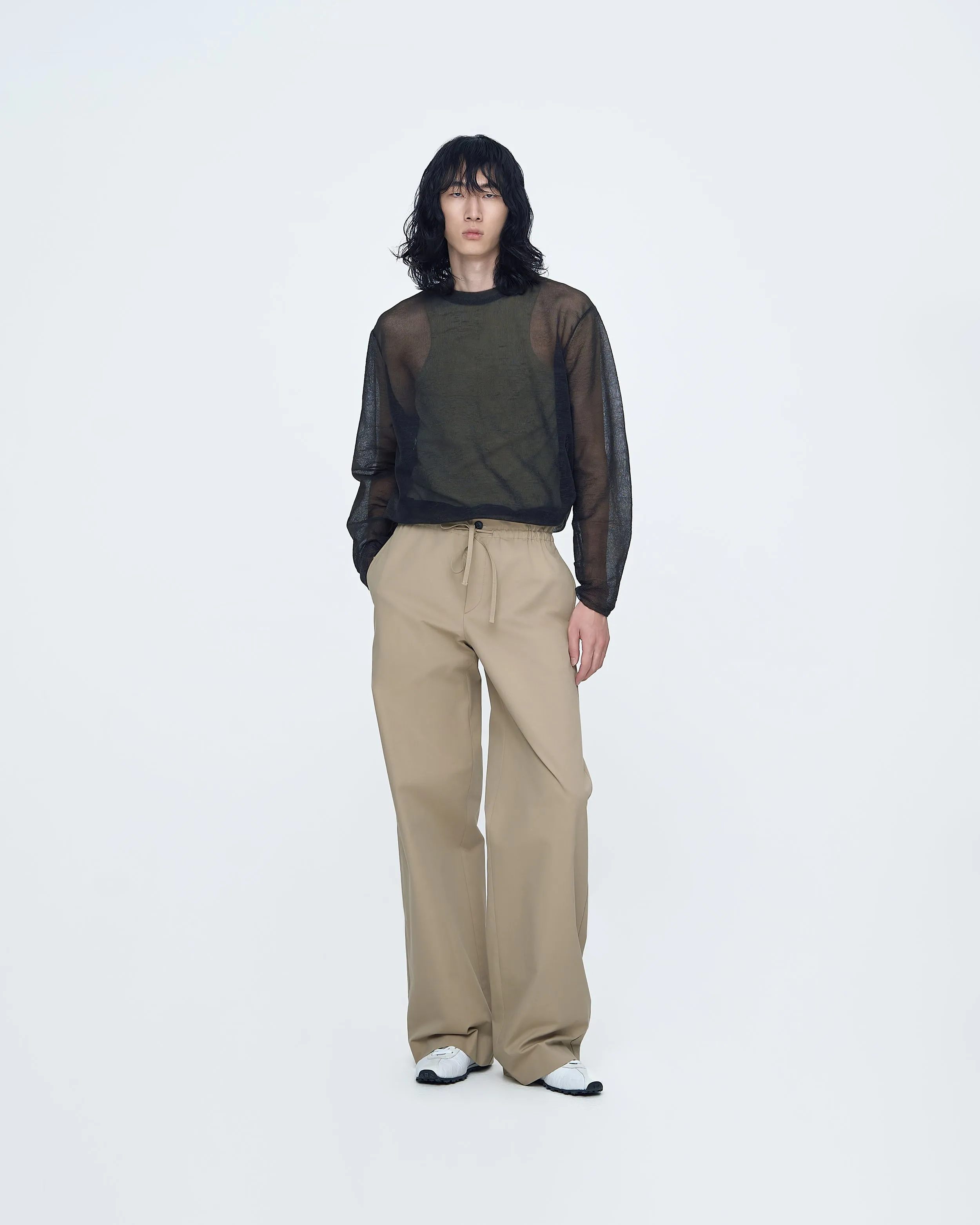 Cotton Pants With Waist Tie sold by SYSTEM