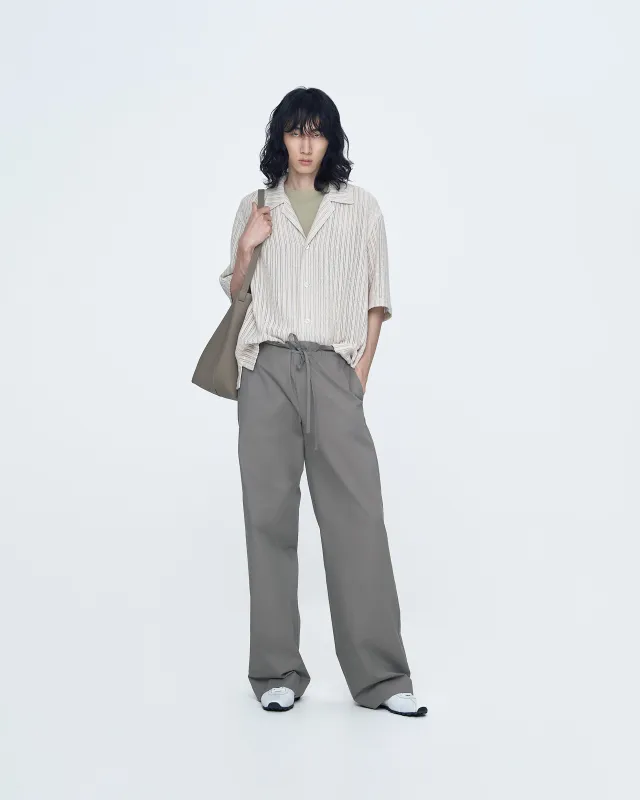 Cotton Pants With Waist Tie made by SYSTEM